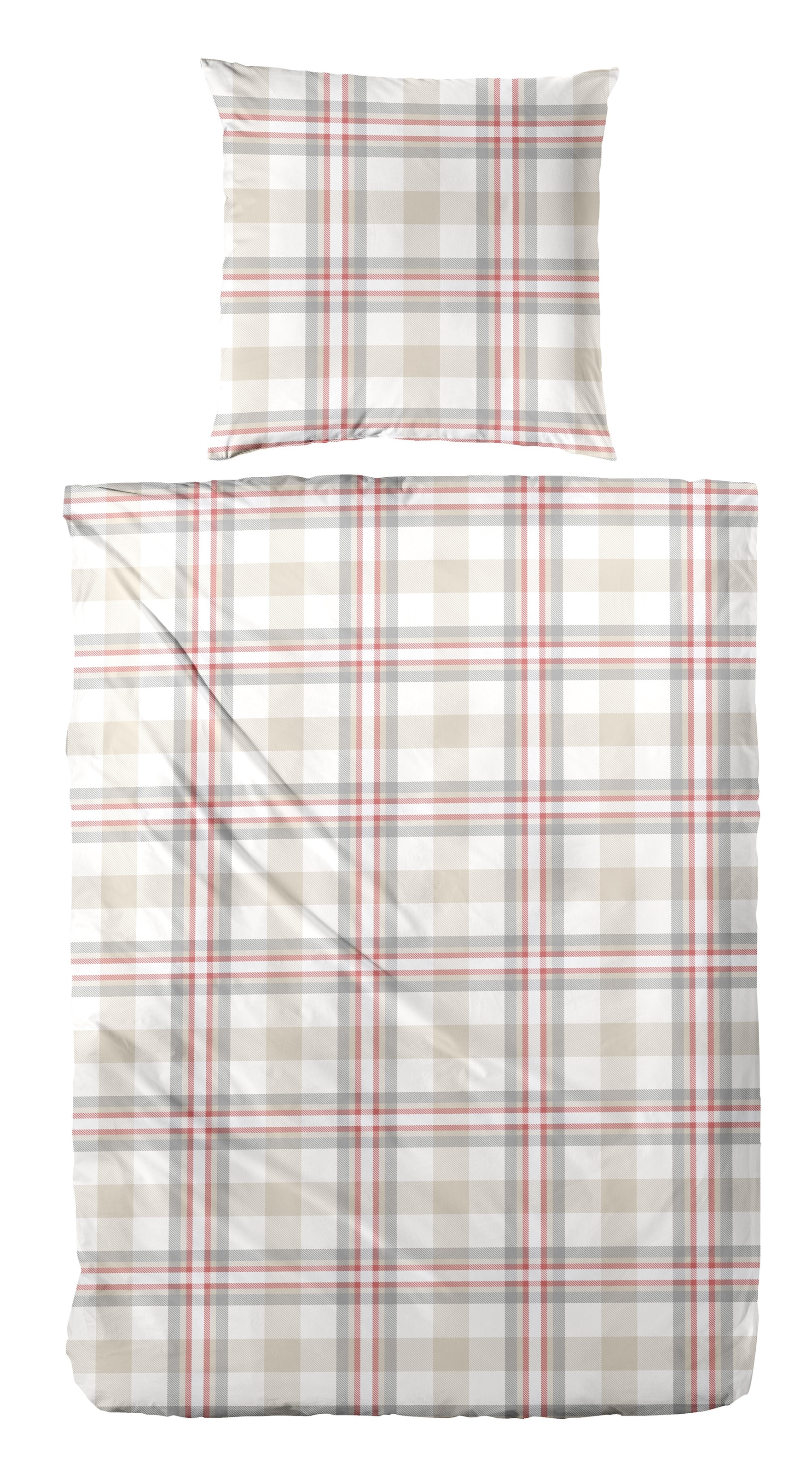 Primera Bettwäsche "Feinbiber-Bettwäsche Christmas Check" 2 Stk. tlg. mit k günstig online kaufen