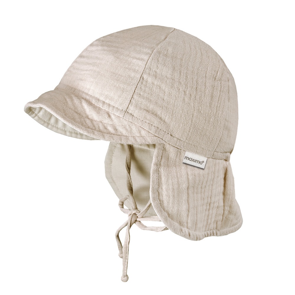 MAXIMO Schirmmütze Musselin, Nackenschutz, Bindeband, Unisex, UV-Schutz