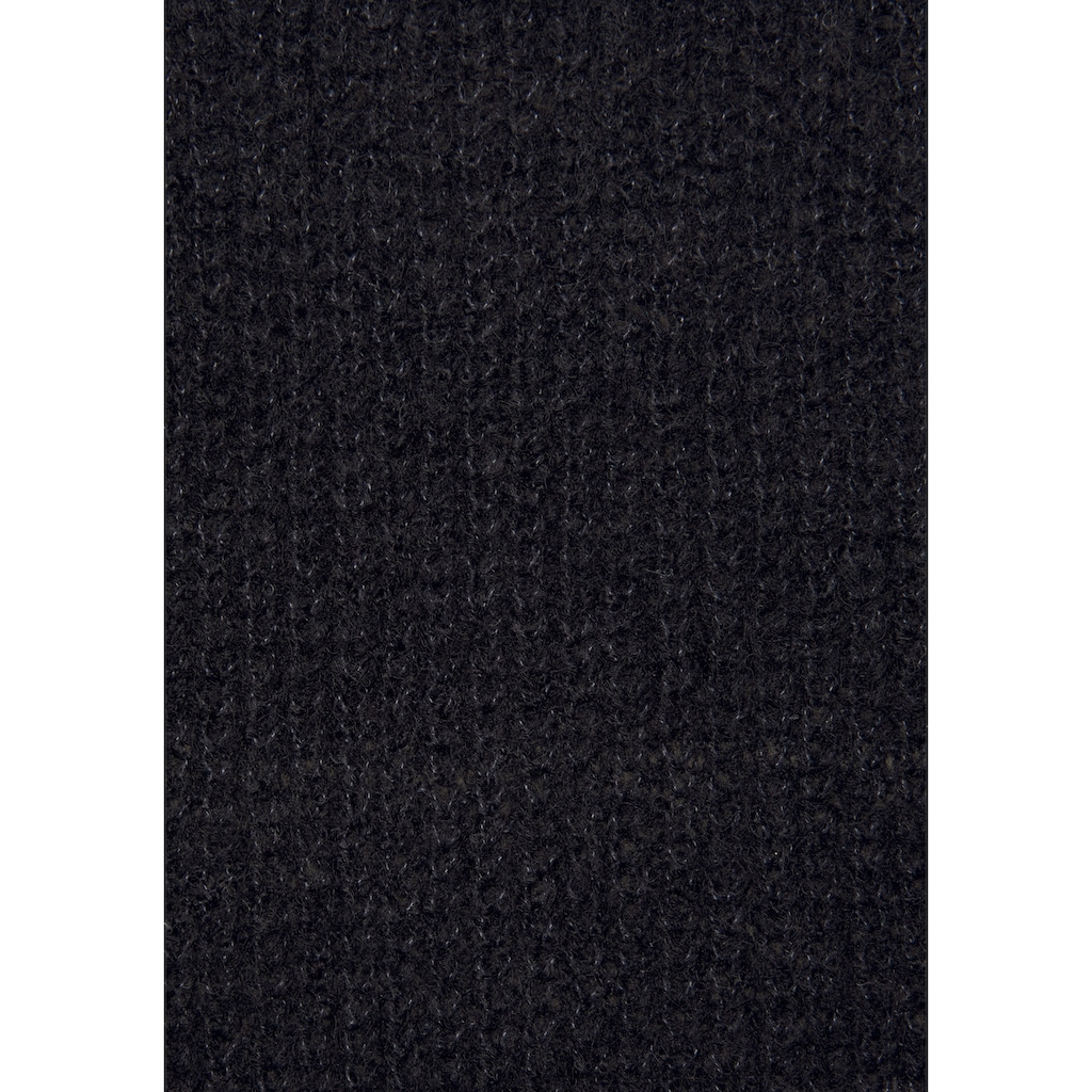 LASCANA V-Ausschnitt-Pullover, mit Zierperlen im Rücken, eleganter Strickpullover