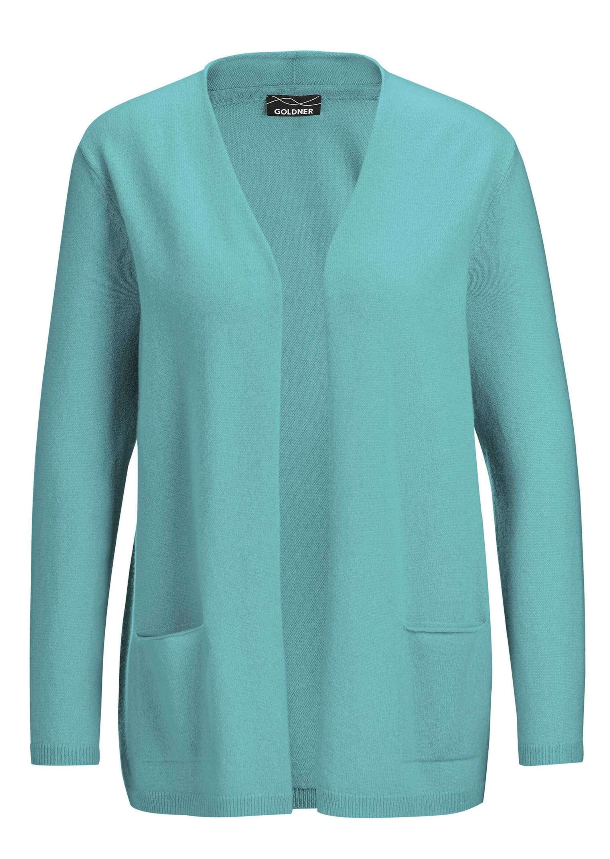 GOLDNER Strickjacke "Kurzgröße Cardigan in langer offener Form" günstig online kaufen
