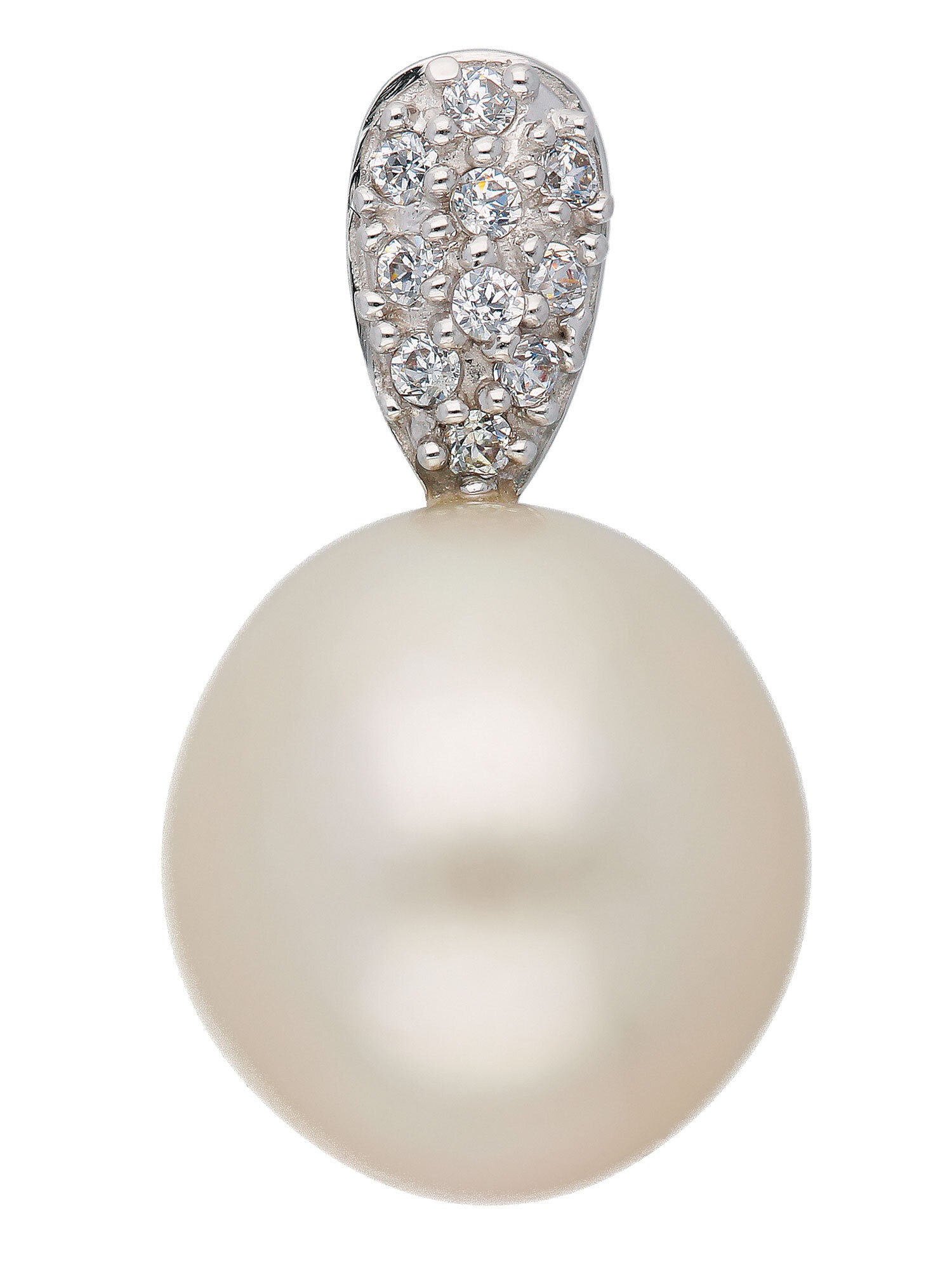 Kettenanhänger ADELIA´S "Damen Gold Schmuck 333 Weißgold Anhänger mit Zirkonia", silber, Schmuckanhänger, Damen, mit Zirkonia, Gold, Kettenanhänger, mit Zirkonia Goldschmuck für Damen