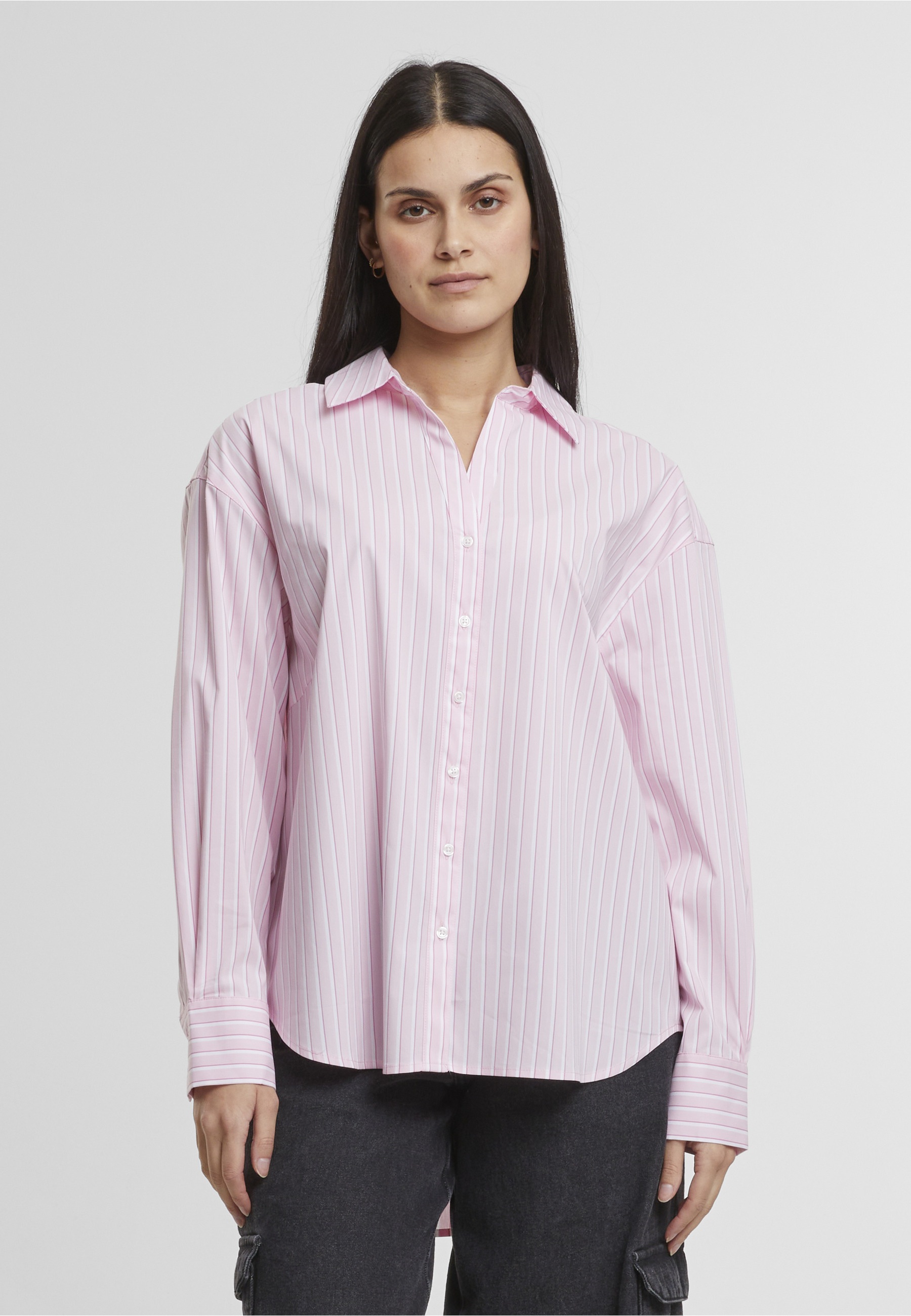 URBAN CLASSICS Klassische Bluse »Urban Classics Ladies Oversized Striped Blouse«