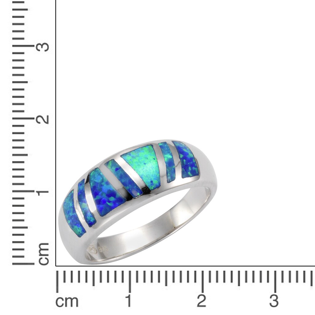 Vivance Fingerring »925/- Sterling Silber synth. Opal«