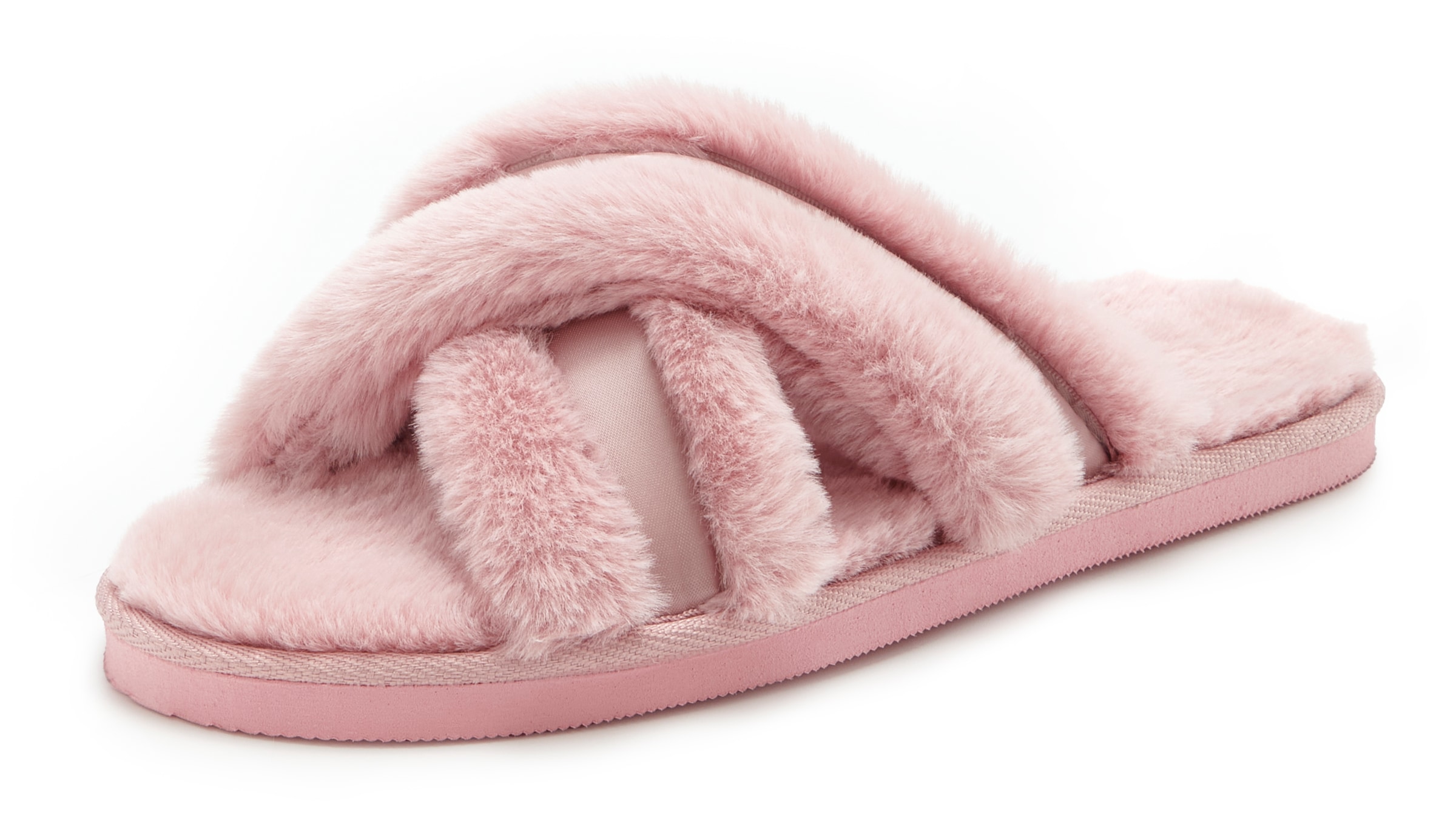 Vivance Pantolette »Hausschuh, Pantolette, Pantoffel, Mule, offener Schuh,«, mit Kreuzbandage VEGAN