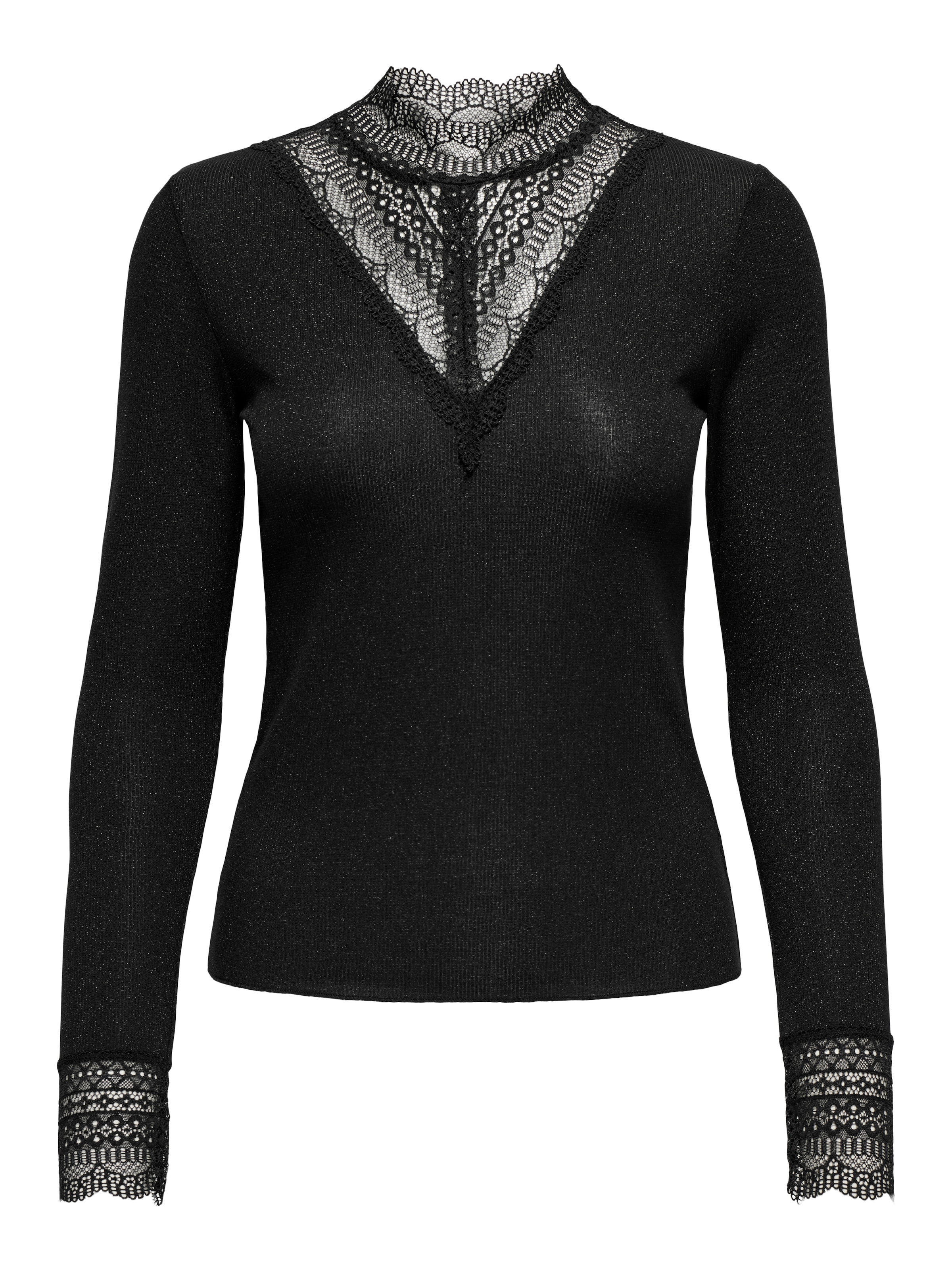 ONLY CARMAKOMA Langarmshirt »CARTILDE GLITTER L/S HIGHNECK TOP NOOS«