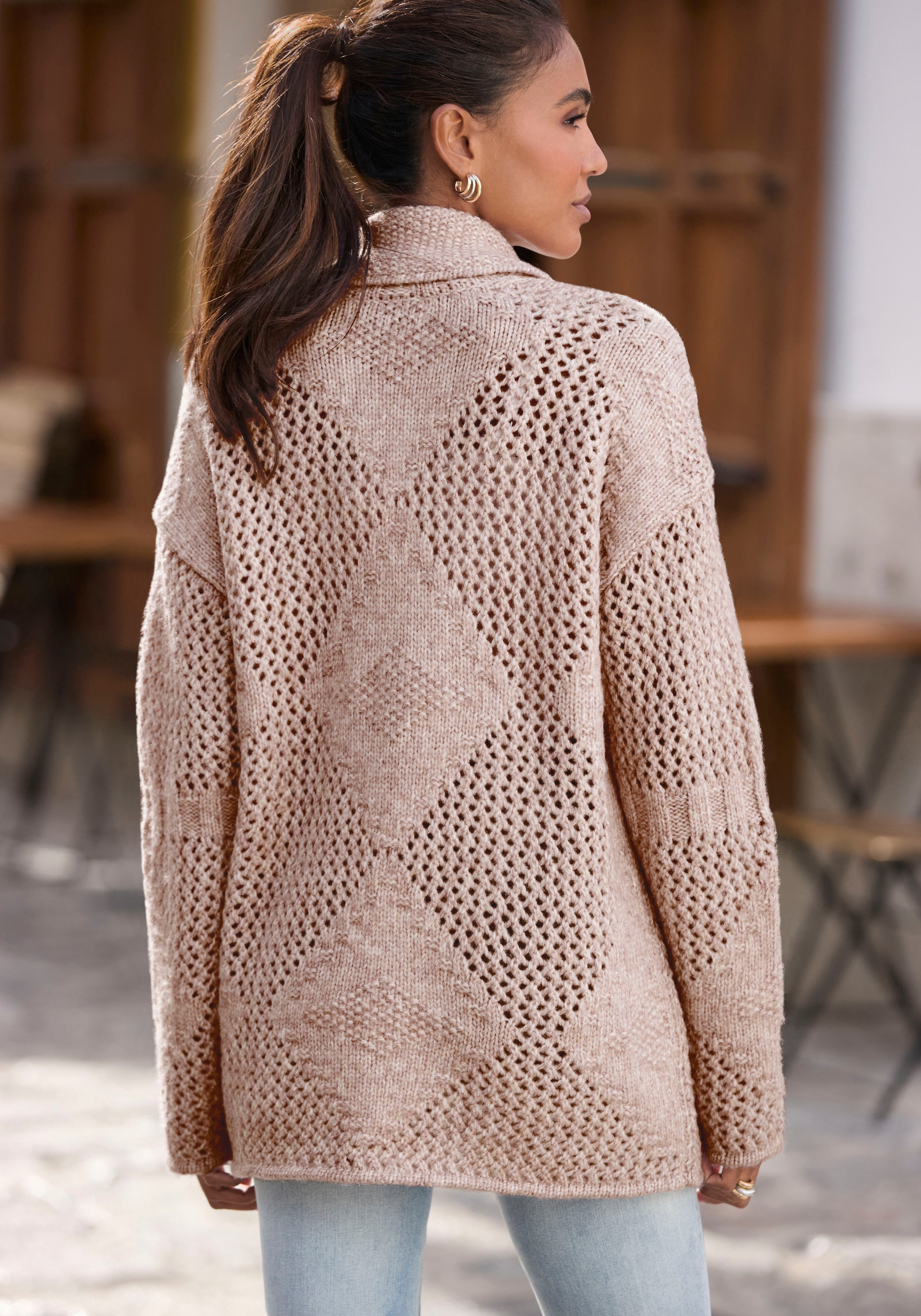 LASCANA Cardigan, aus weicher Strickware