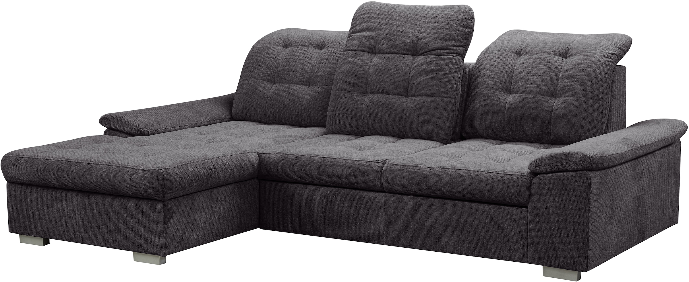 WERK2 Ecksofa Carmen, Sofa, Eckcouch mit Schlaffunktion, Bettkasten und Sitztiefenverstellung
