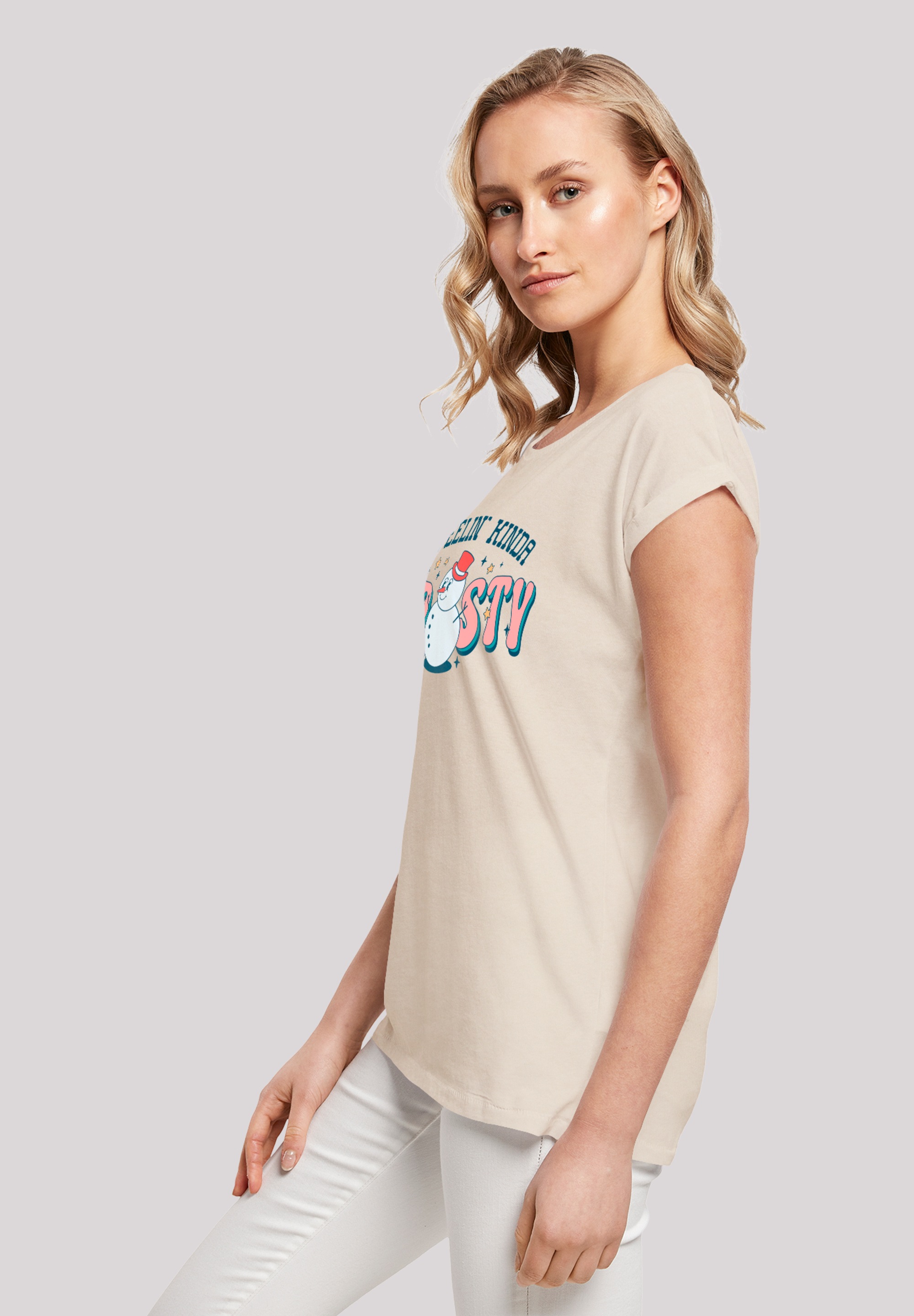 F4NT4STIC T-Shirt »Feelin Kinda Frosty Snowman«, Premium Qualität