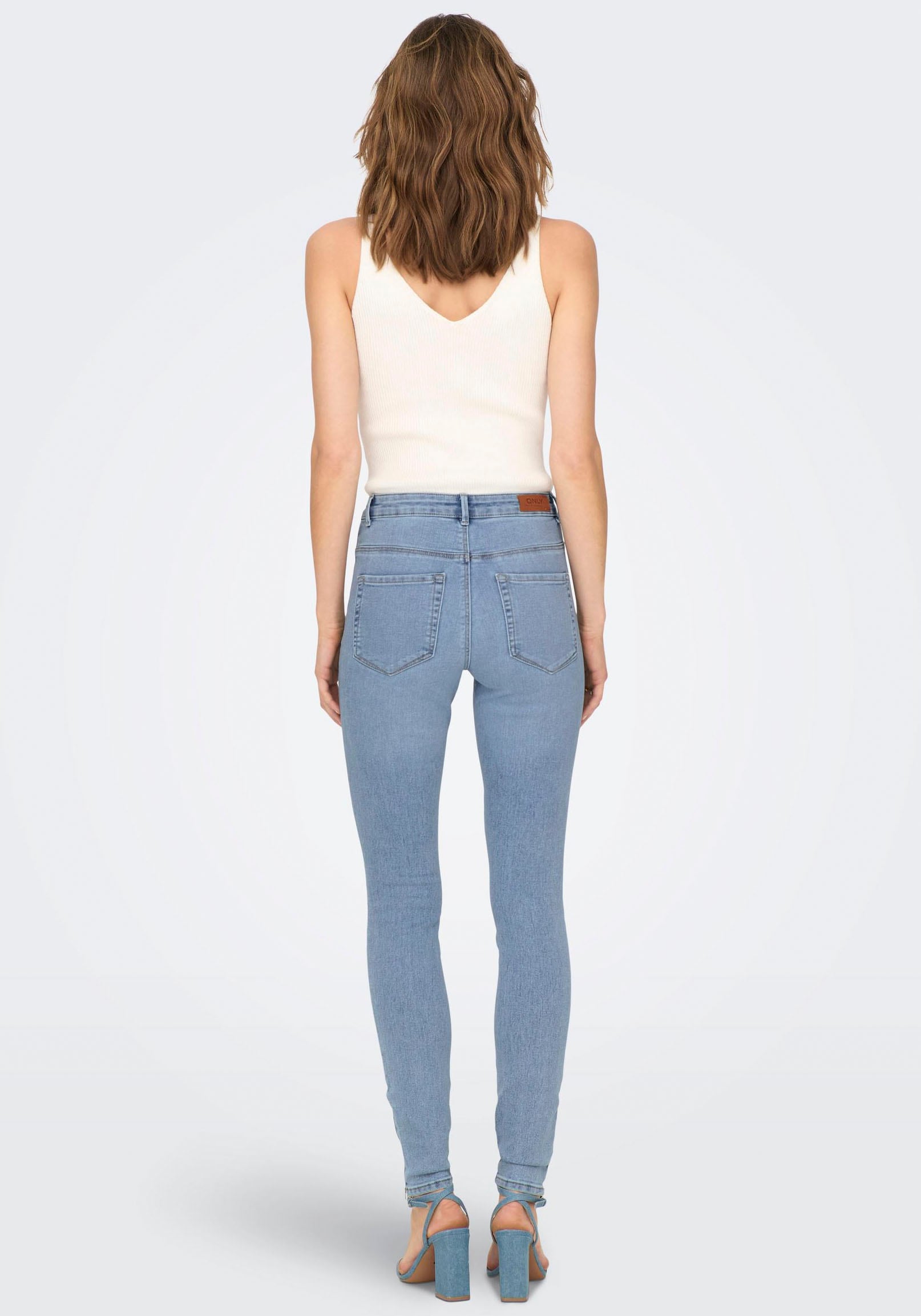 ONLY Jeansjeggings »ONLDAISY HW SK ZIP LEGGING DNM PIMBOX«, mit Reißverschluss Detail am Bein