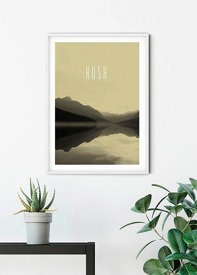 Komar Poster »Word Lake Hush Sand«, Natur, (1 St.), Kinderzimmer, Schlafzimmer, Wohnzimmer