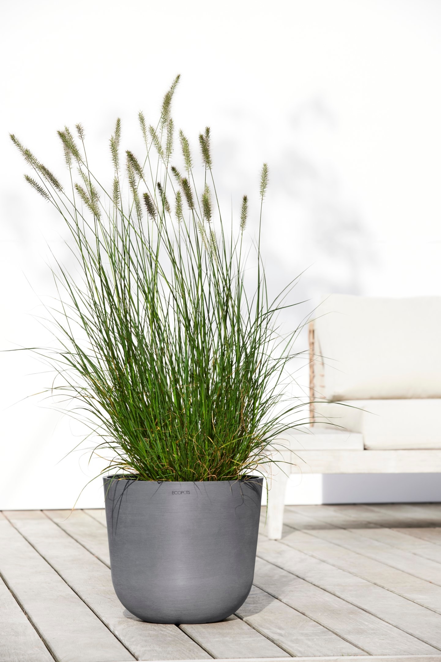 ECOPOTS Blumentopf »Oslo 35 Grau« für innen und außen: frostsicher, bruchsicher und lichtbeständig