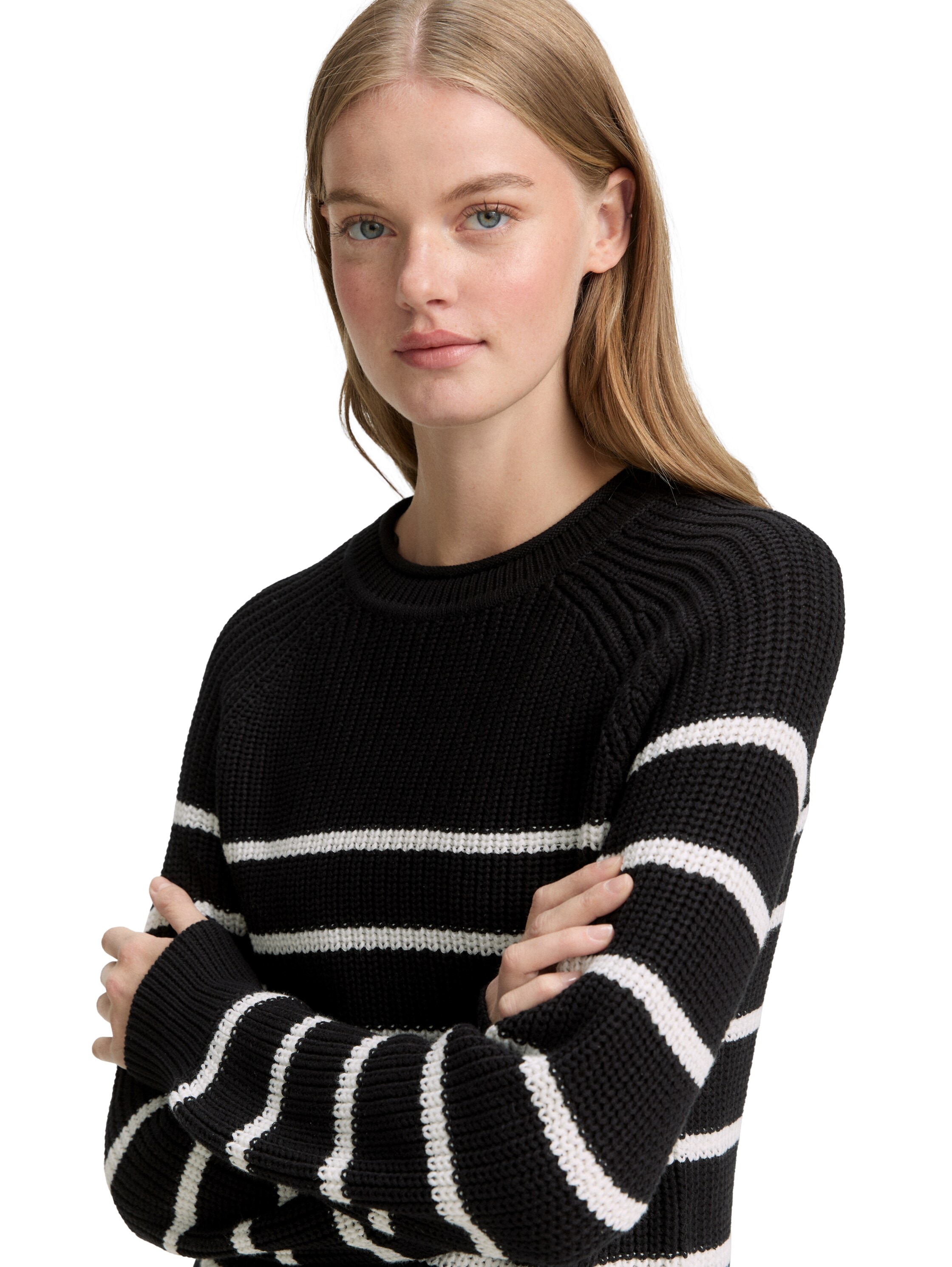 TOM TAILOR Denim Strickpullover, mit Strick-Struktur