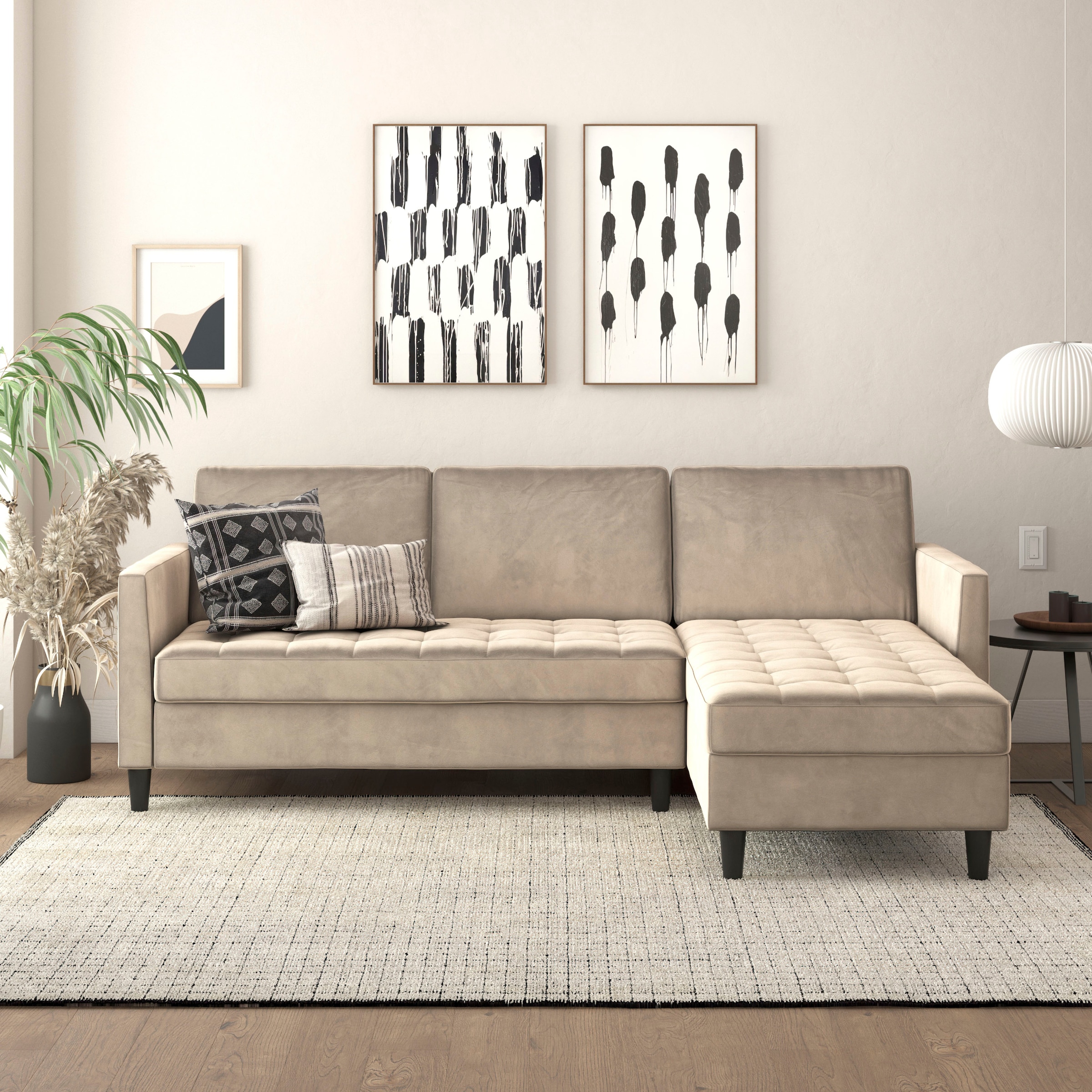 Dorel Home Ecksofa "Presley, L-Form,", Ecksofa mit Bett-Funktion und Staura günstig online kaufen