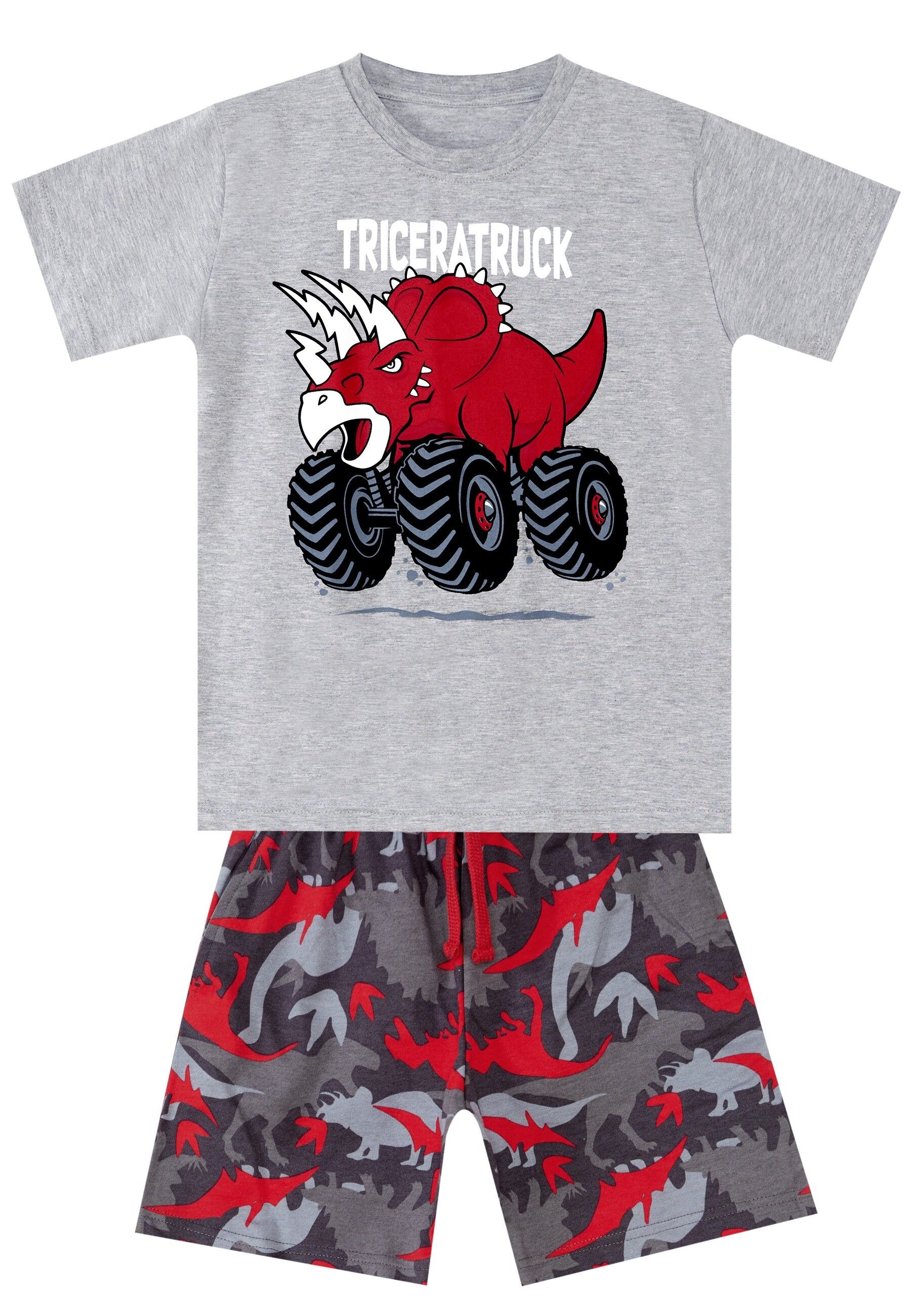 Denokids Hausanzug »Triceratruck«, (2 tlg.), mit Dino-Aufdruck