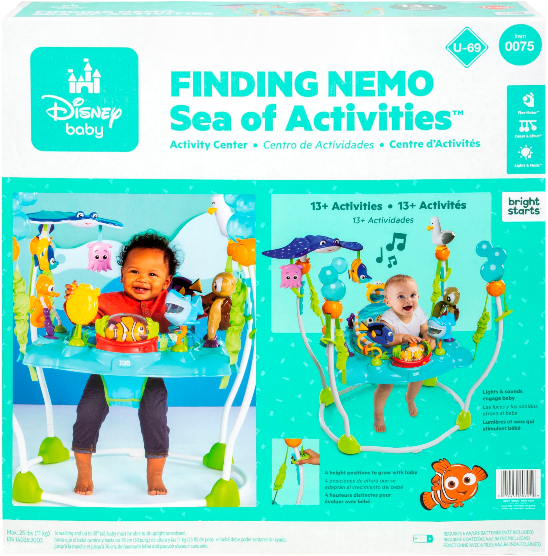 Bright Starts Spielcenter »Finding Nemo Sea of Activities Jumper«, mit Licht- und Soundeffekt