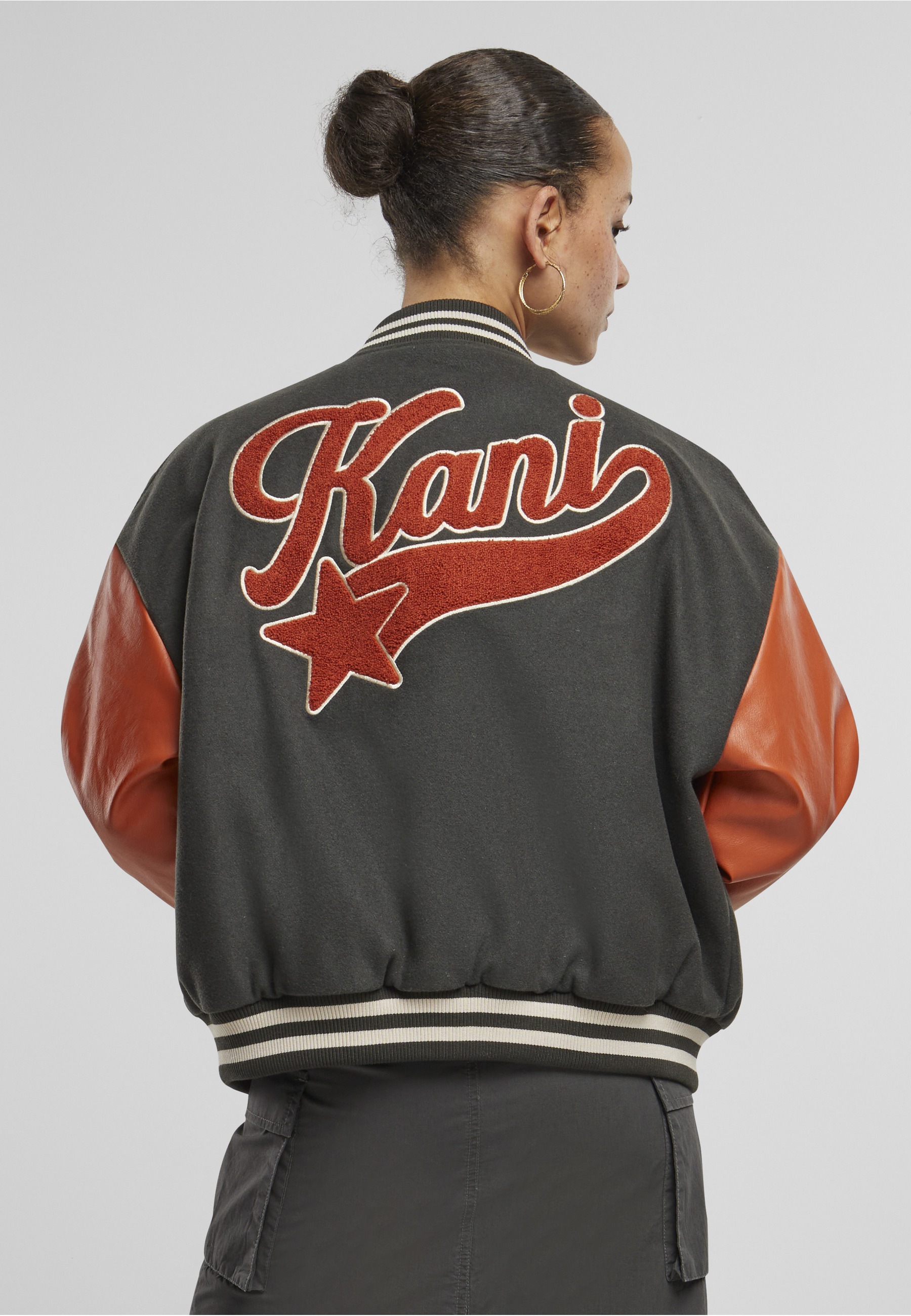 Karl Kani Collegejacke »Karl Kani Karl Kani Retro Patch Star Logo OS College Jacket« 1 Stk. tlg. ohne Kapuze