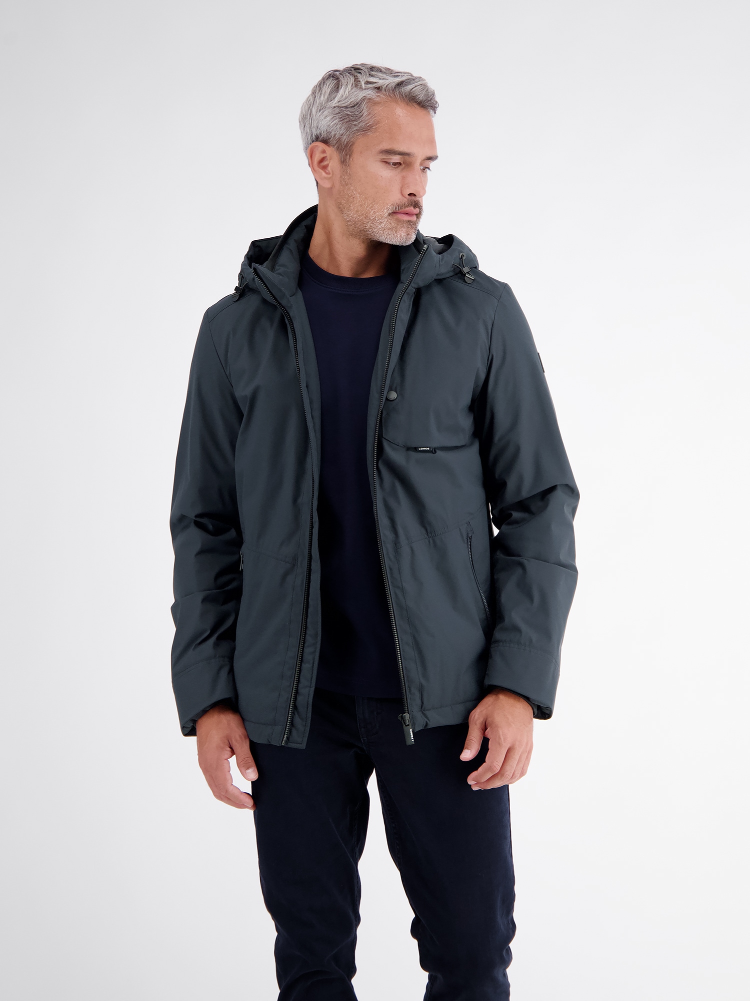 LERROS Outdoorjacke »Sportive Jacke aus wind- und wasserabweisender Kunstfaser« mit Kapuze