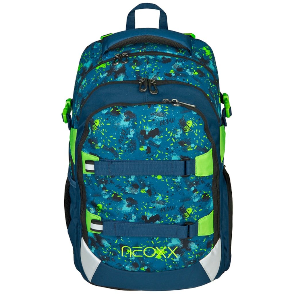 neoxx Schulrucksack »Active, Petrol Extreme«, reflektierende Details