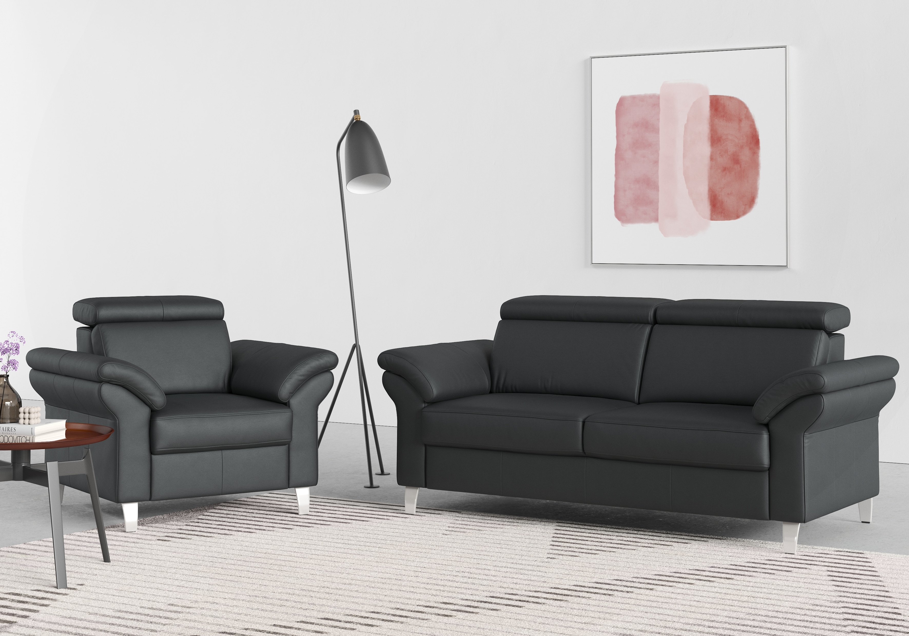 sit&more 2,5-Sitzer "Arngast" inklusive Federkern und Kopfteilverstellung