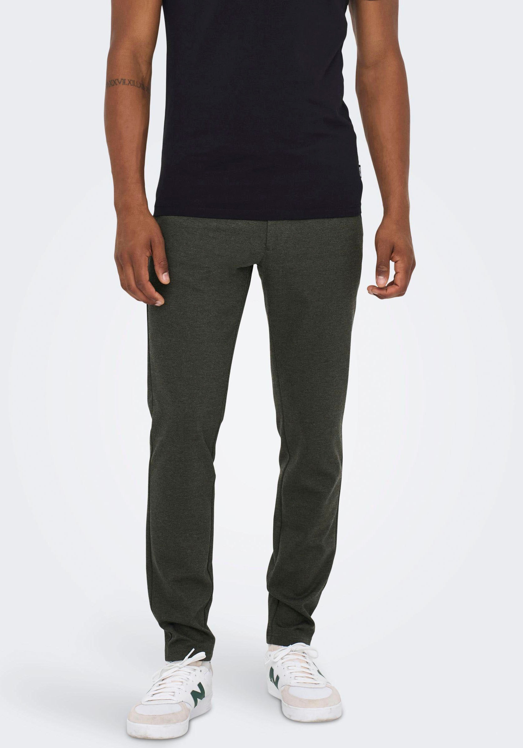only & sons -  Stoffhose, mit leichtem Strukturmuster