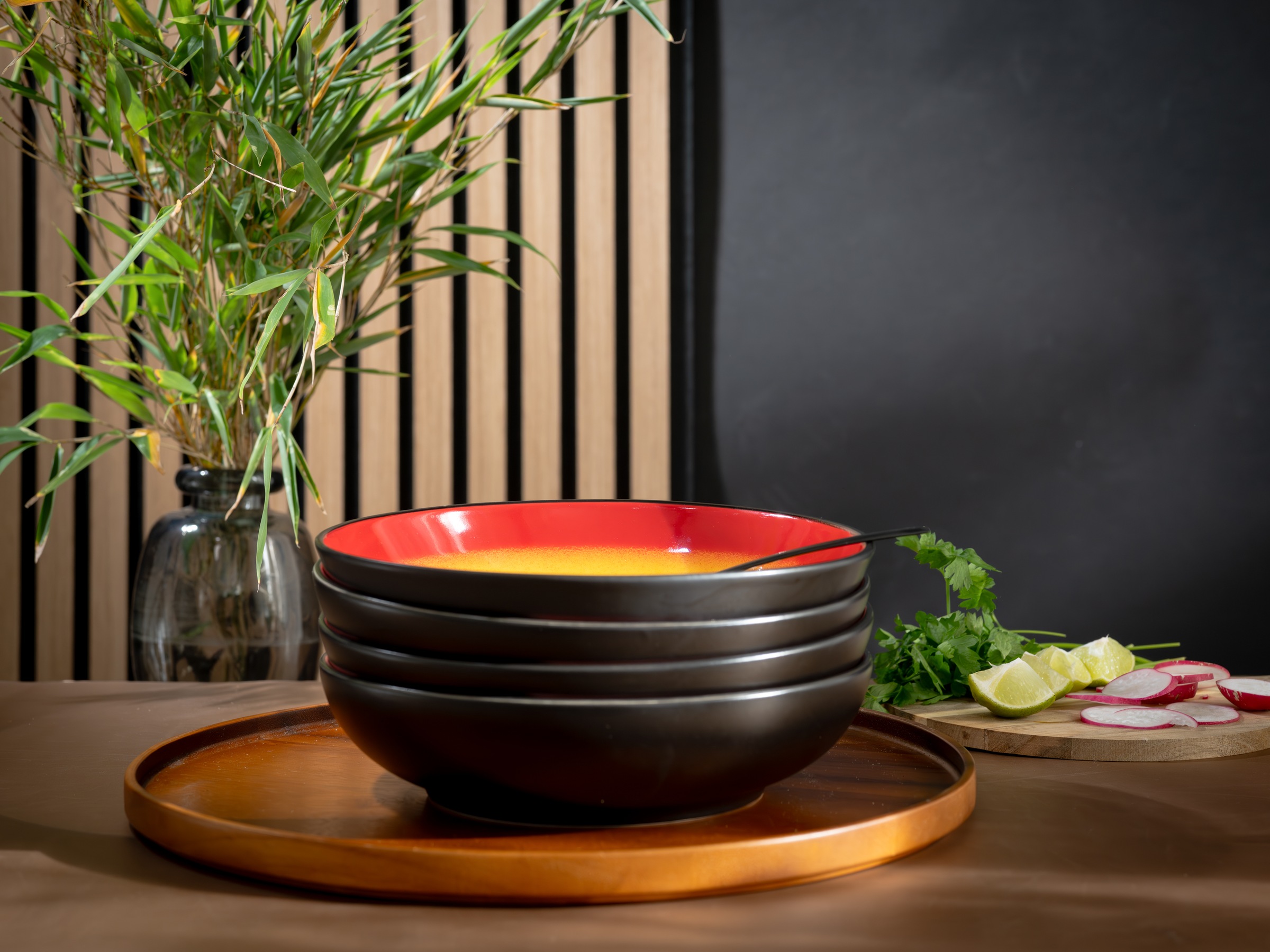 CreaTable Schüssel »Hot, Poke Bowl, 4-tlg.« 4 aus Steinzeug Moderne Coupeform, außergewöhnliches Design