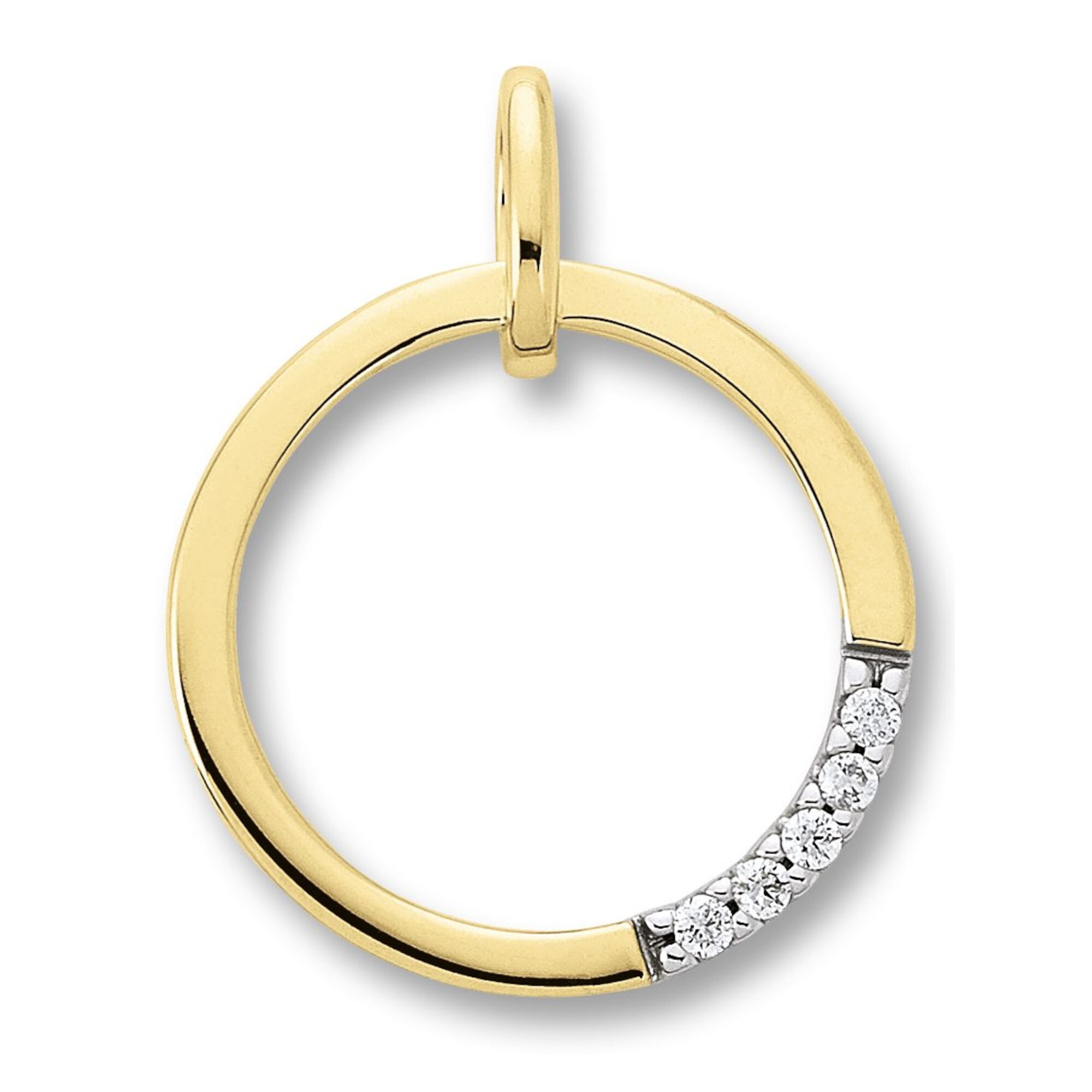 ONE ELEMENT Kette mit Anhänger »0.03 ct Diamant Brillant Anhänger aus 585  Gelbgold«, Damen Schmuckset - Set mit verstellbarer Halskette für kaufen |  BAUR