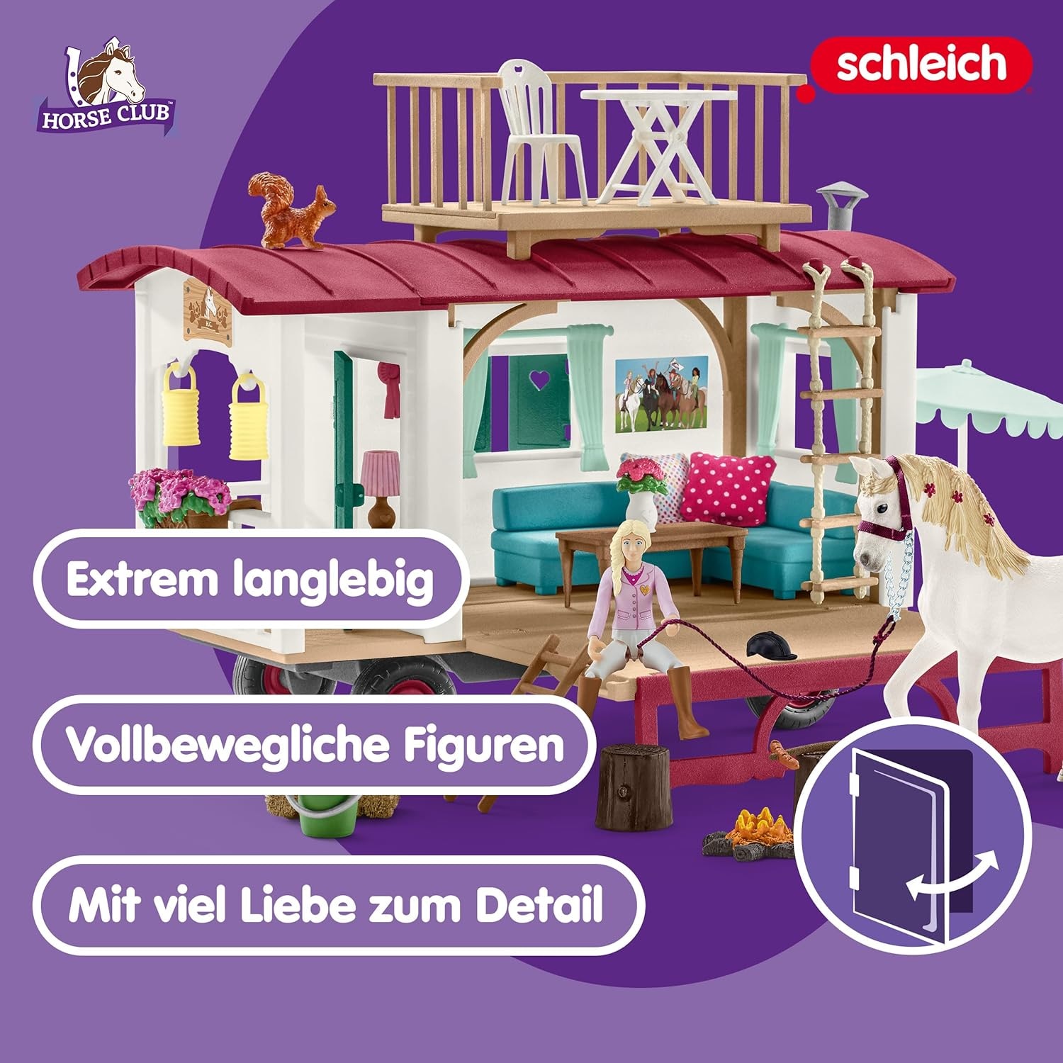 Schleich® Spielwelt »HORSE CLUB, Wohnwagen für geheime Club-Treffen (42593)«