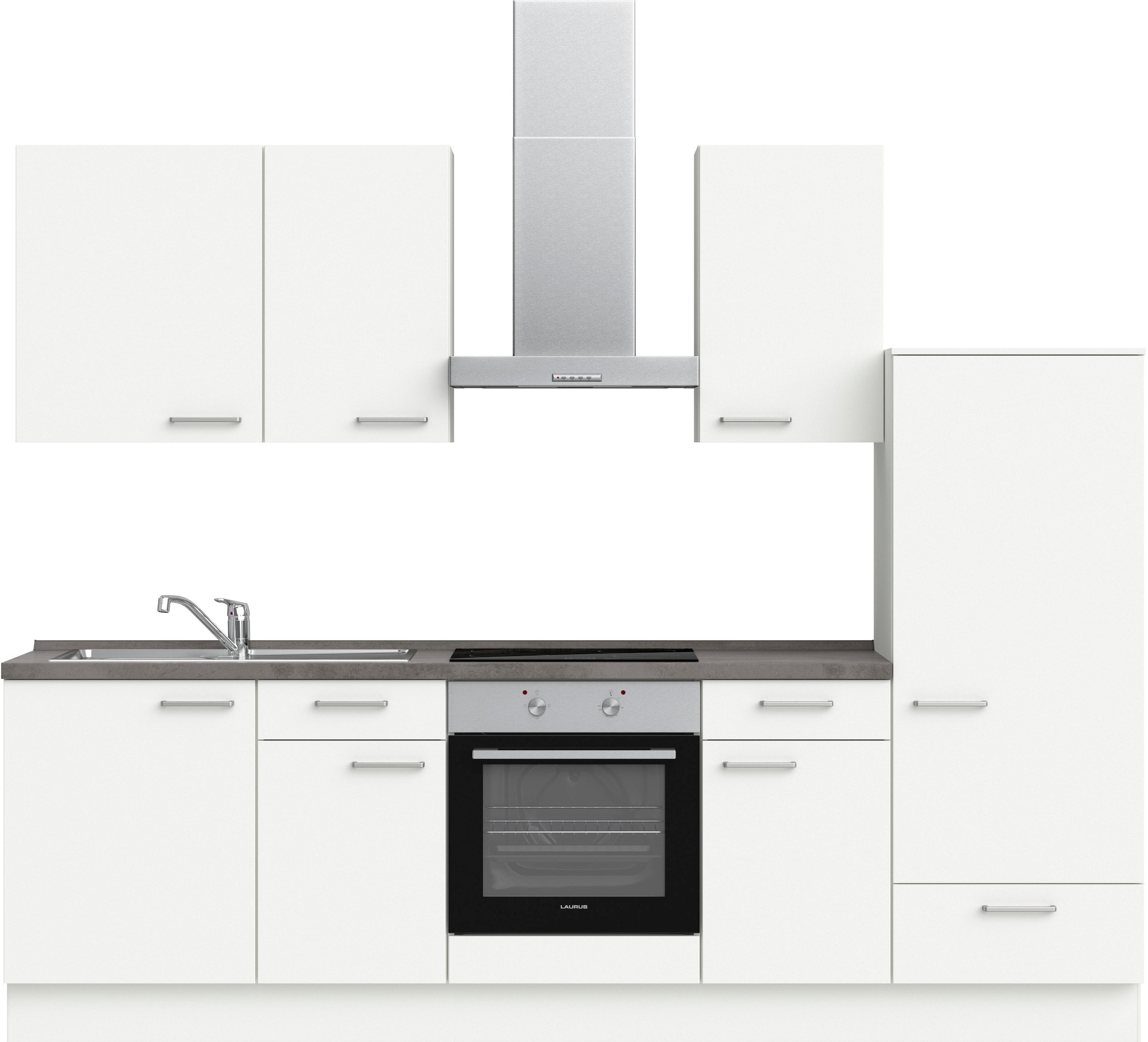 nobilia ""Touch I", NEU: individuell anpassbar mit gratis Profi-Beratung" vormontiert, Breite 270 cm, Ausrichtung wählbar, wahlw. mit E-Geräten