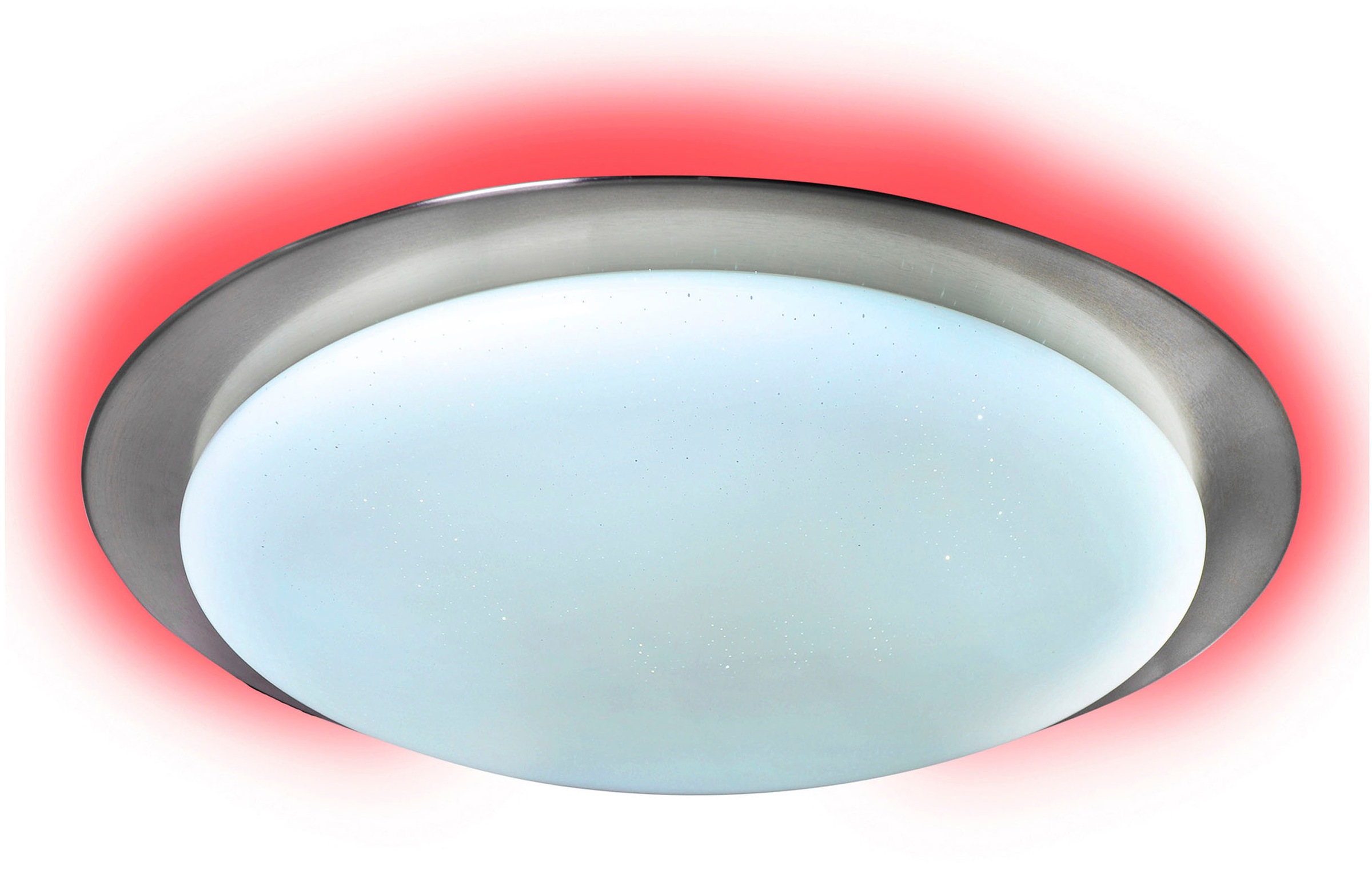 näve LED Deckenleuchte »Triest«, 1 flammig, Leuchtmittel LED-Modul | LED fest integriert, Schirm Kristalleffekt, Nachtlicht, CCT, RGB Rahmenbeleucht., dimmbar