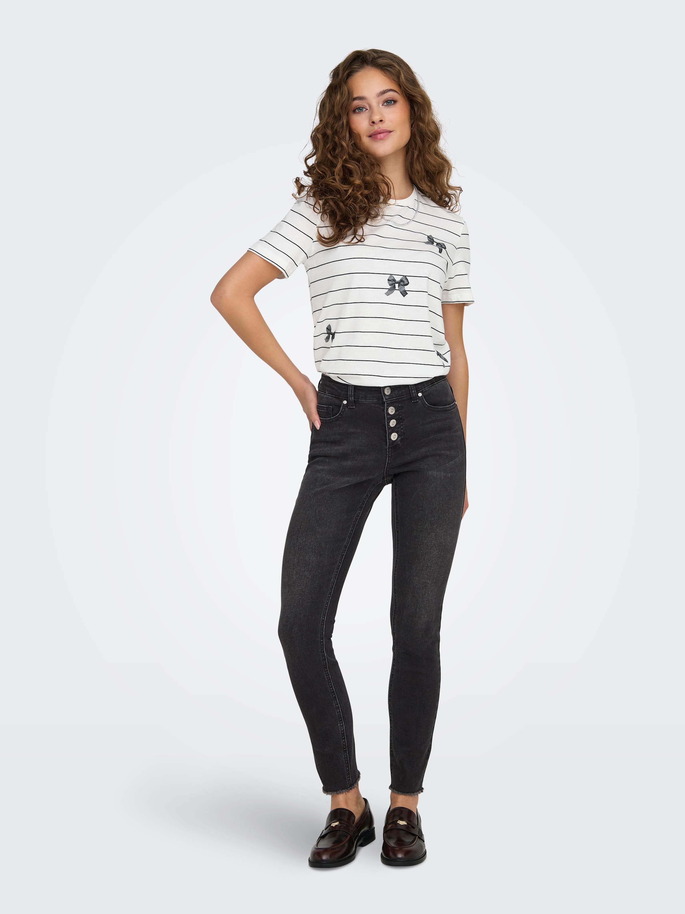 ONLY Skinny-fit-Jeans »ONLMIA MID WAIST BUTTON SK RW ANK BOX«