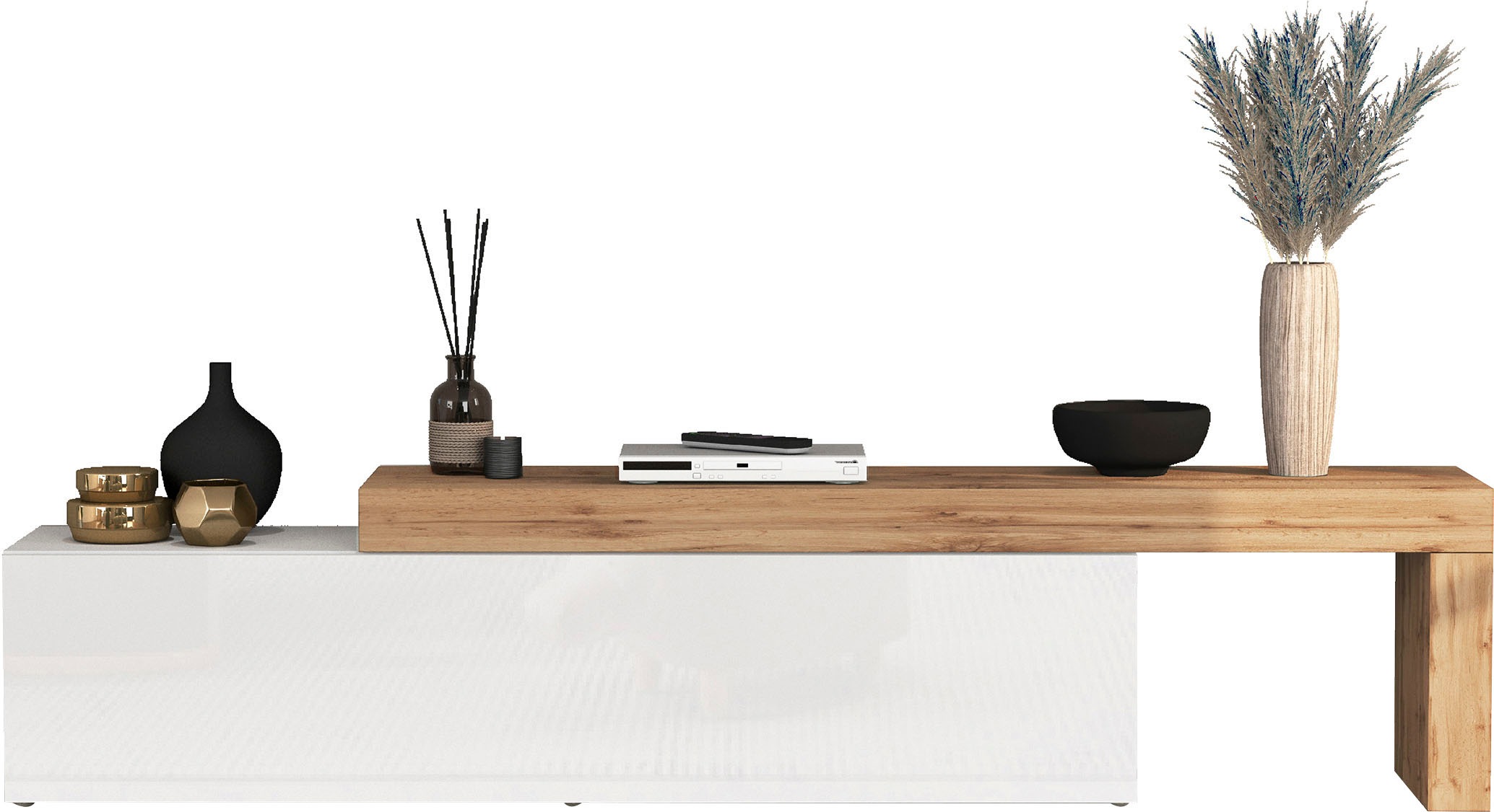 INOSIGN Lowboard "Chronos TV-Board, TV-Schrank", (1 St., Breite verstellbar günstig online kaufen