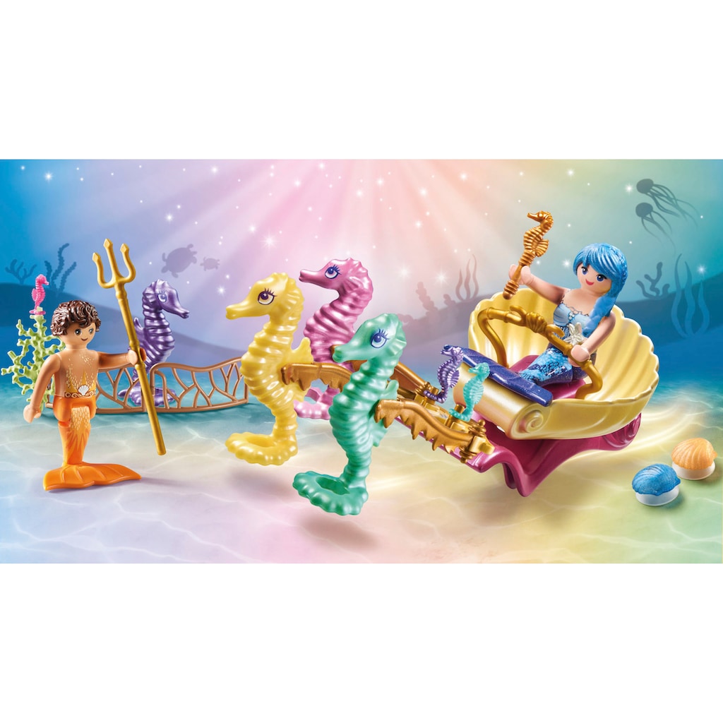 Playmobil® Konstruktions-Spielset »Meeresbewohner mit Seepferdchenkutsche (71500)«, (35 St.)