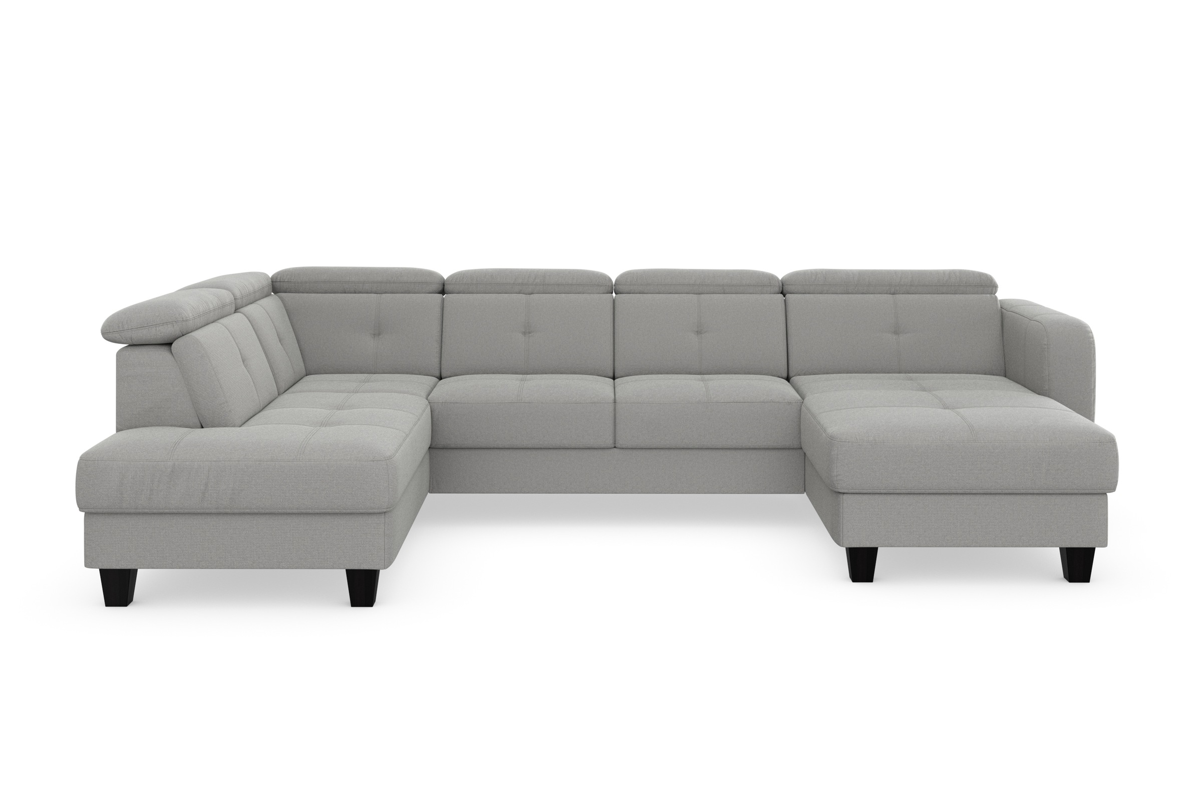 sit&more Wohnlandschaft »Belluci U-Form«, Kopfteilverstellung und Federkern, wahlweise mit Bettfunktion