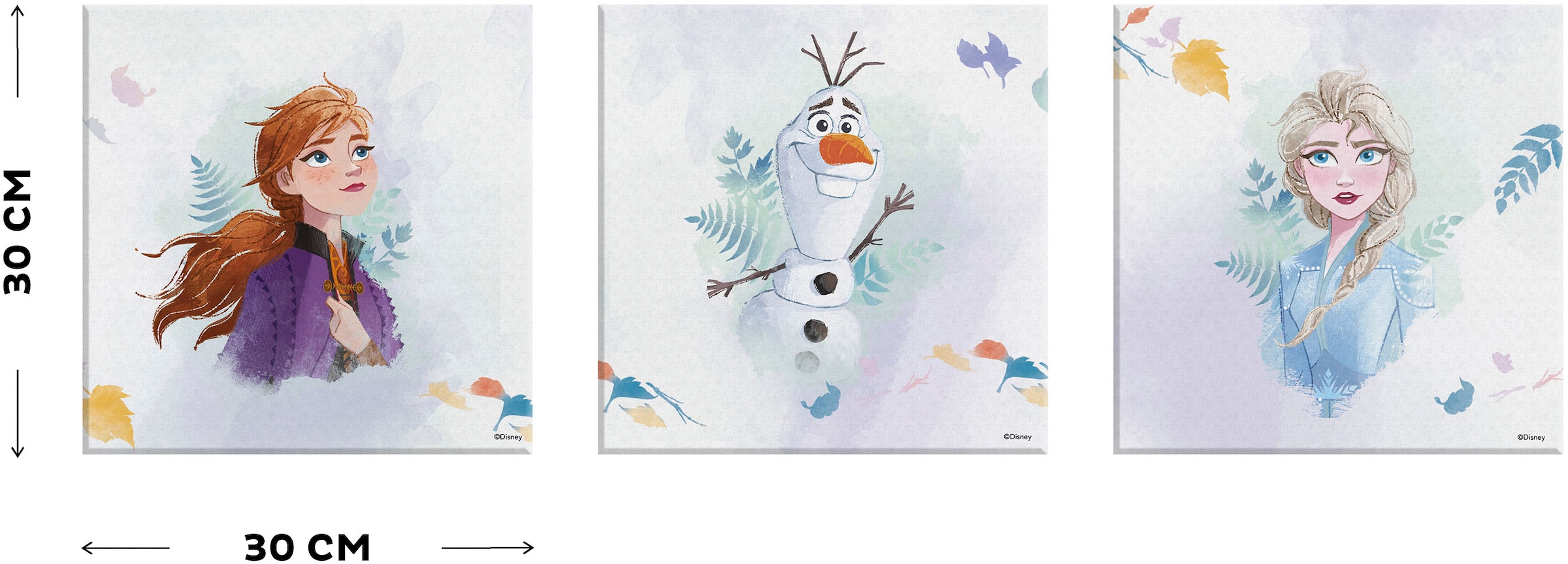 Disney Leinwandbild »Frozen 2«, (Set, 3 St.) kaufen | BAUR