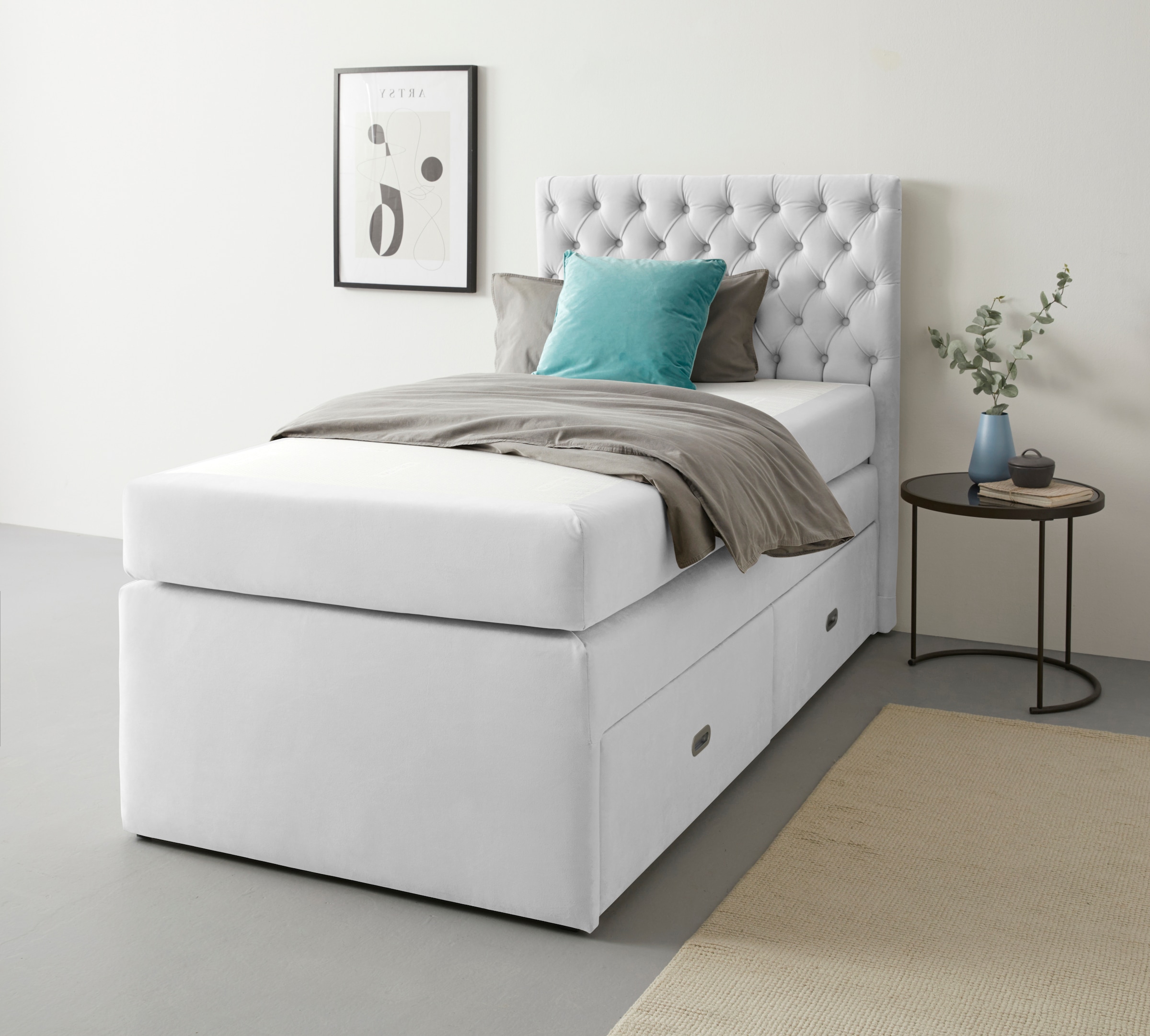 Home affaire Bett "Boxbett Alvi mit Schubladen, Taschen-Federkernmatratze" günstig online kaufen