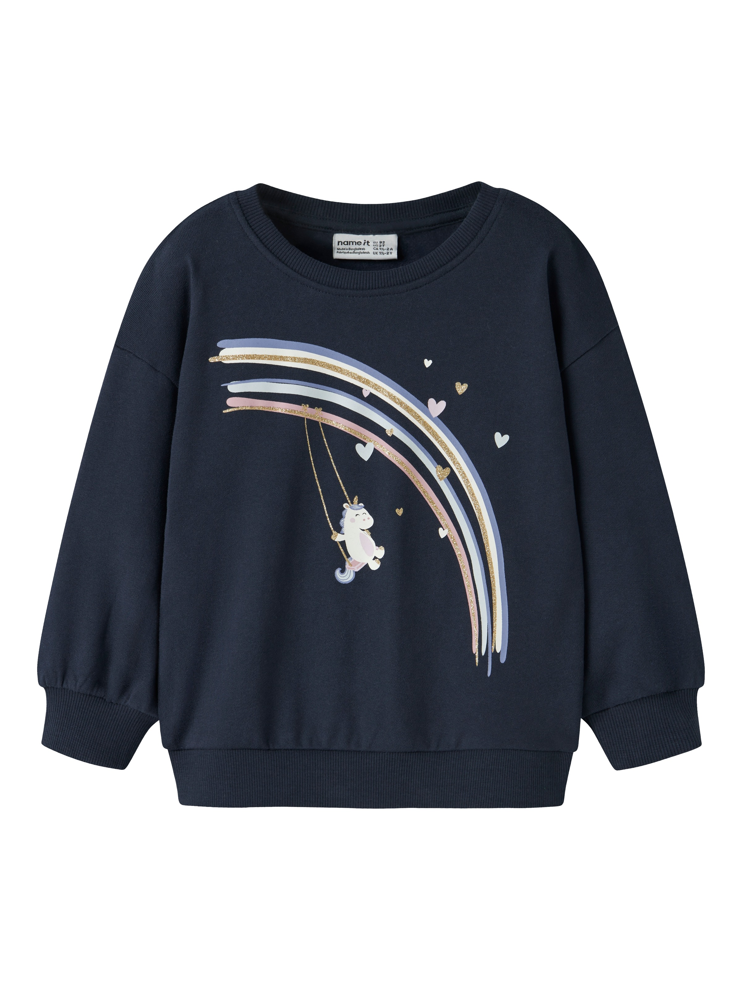 Thumbnail - Name It Sweatshirt "NMFVALONA LS LONG RLX SWEAT BRU"