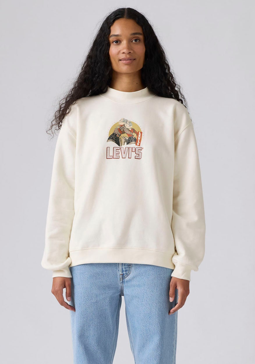 Levis Sweater "GR COLLINS MOCKNE", mit Frontprint und Glitzersteinen günstig online kaufen