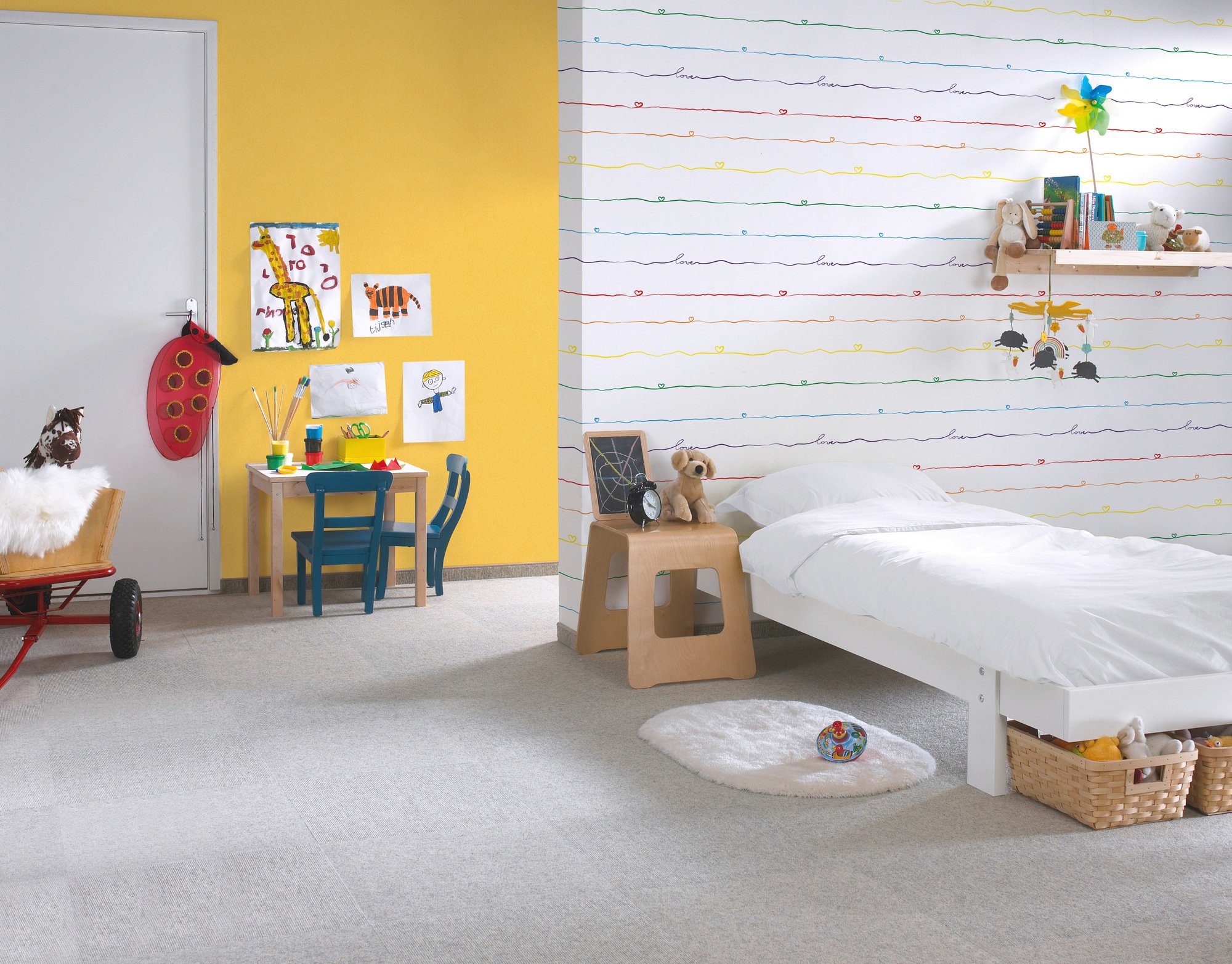 A.S. Création Vliestapete »Little Love«, Motiv-abstrakt-naturalistisch, Tapete Kinder Tapeten Kinderzimmer Schlafzimmer modern Design Optik