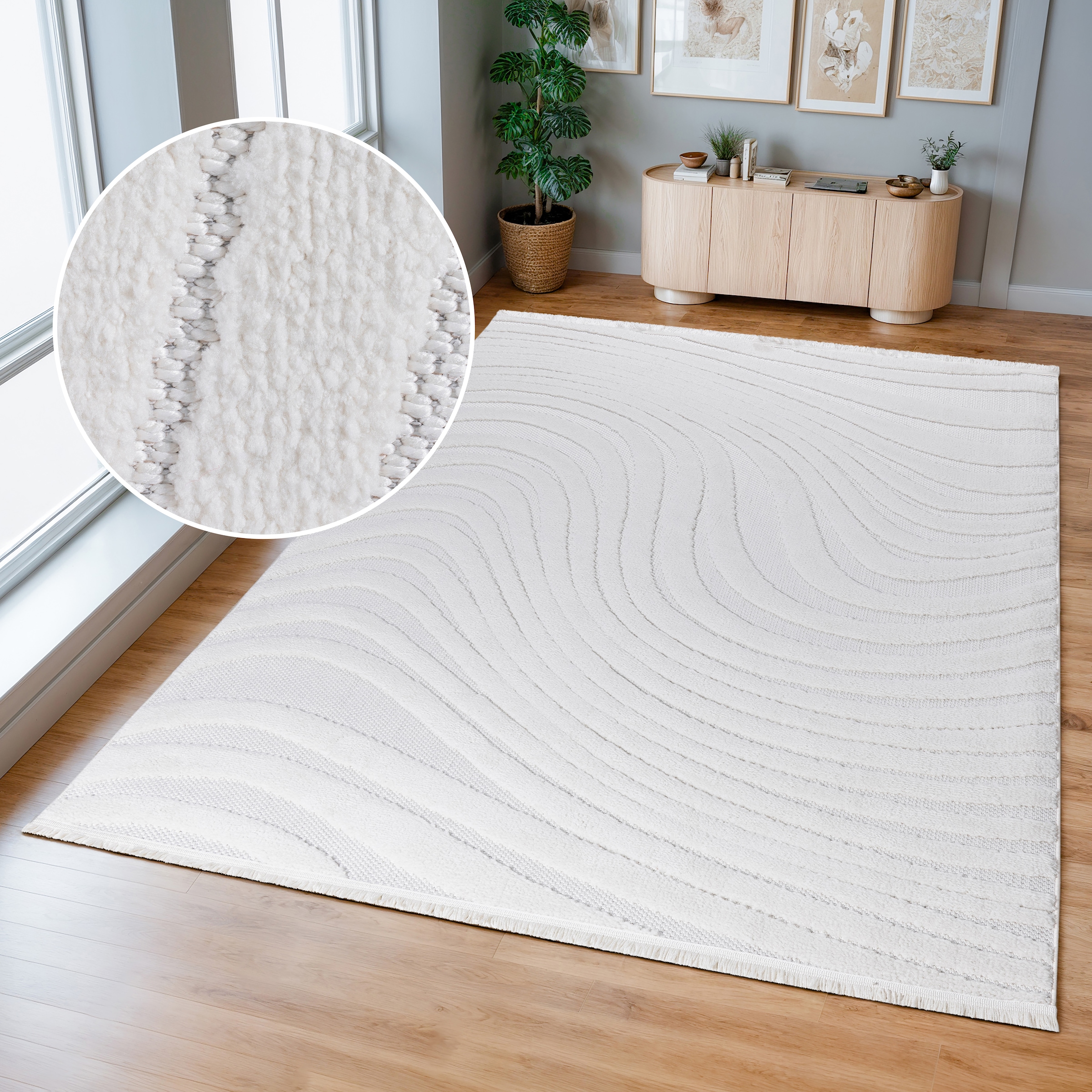 OTTO home Teppich "Samelia mit Fransen, Balkon, Camping" rechteckig 6 mm Hö günstig online kaufen