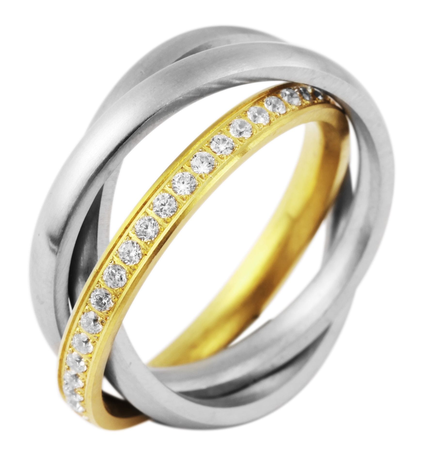 Fingerring ADELIA´S "Damen Ring aus Edelstahl" Gr. 58, gold, Fingerringe, Damen, 58, Edelstahl, Fingerring 7