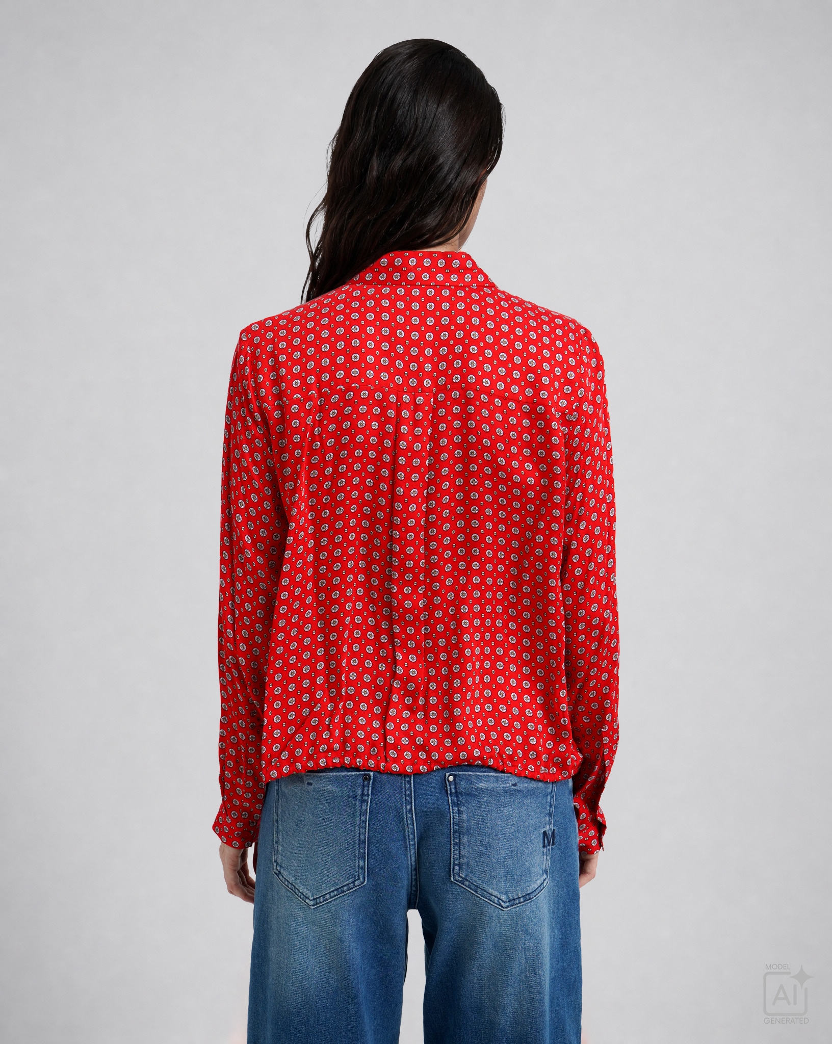 Milano Italy Langarmbluse mit All Over Print