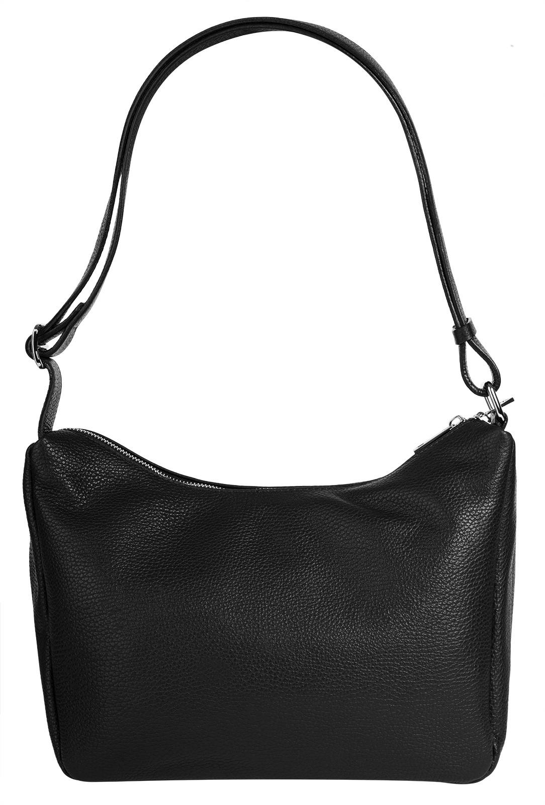 Shopper SAMANTHA LOOK, Damen, Gr. B/H/T: 29cm x 22cm x 13cm onesize, schwarz, Leder, leicht glänzend, unifarben, Taschen Shopper, echt Leder, Made in Italy 2