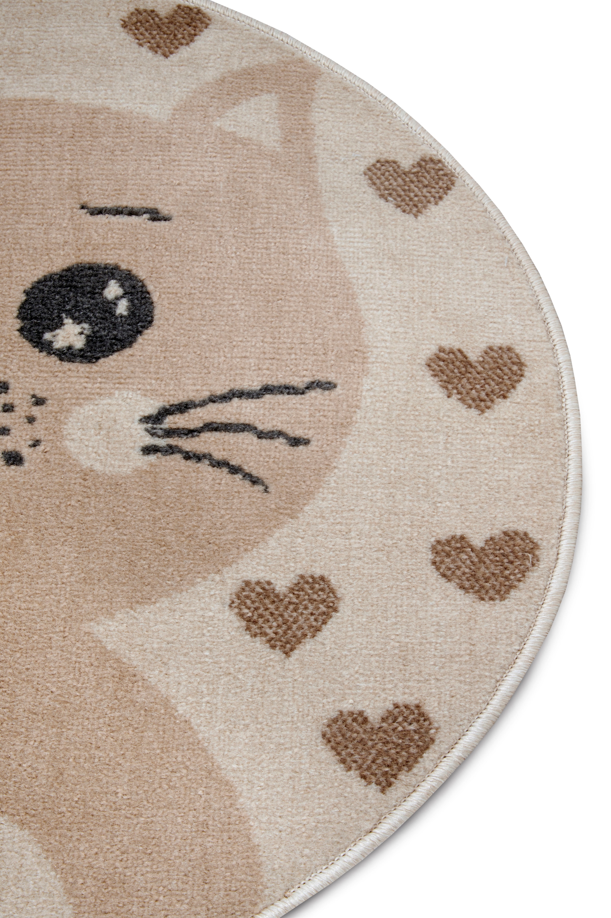 HANSE Home Kinderteppich »Adventures Cat«, rund, 8 mm Höhe, Spielteppich, fest, Kinderzimmer, Kurzflor, Spielunterlage