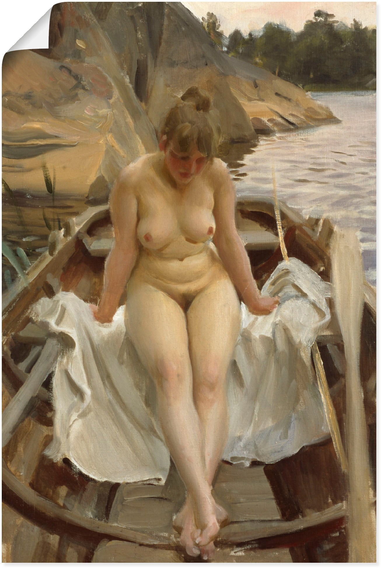 Artland Wandbild "In Werners Ruderboot" Erotische Bilder 1 Stk. tlg. als Le günstig online kaufen