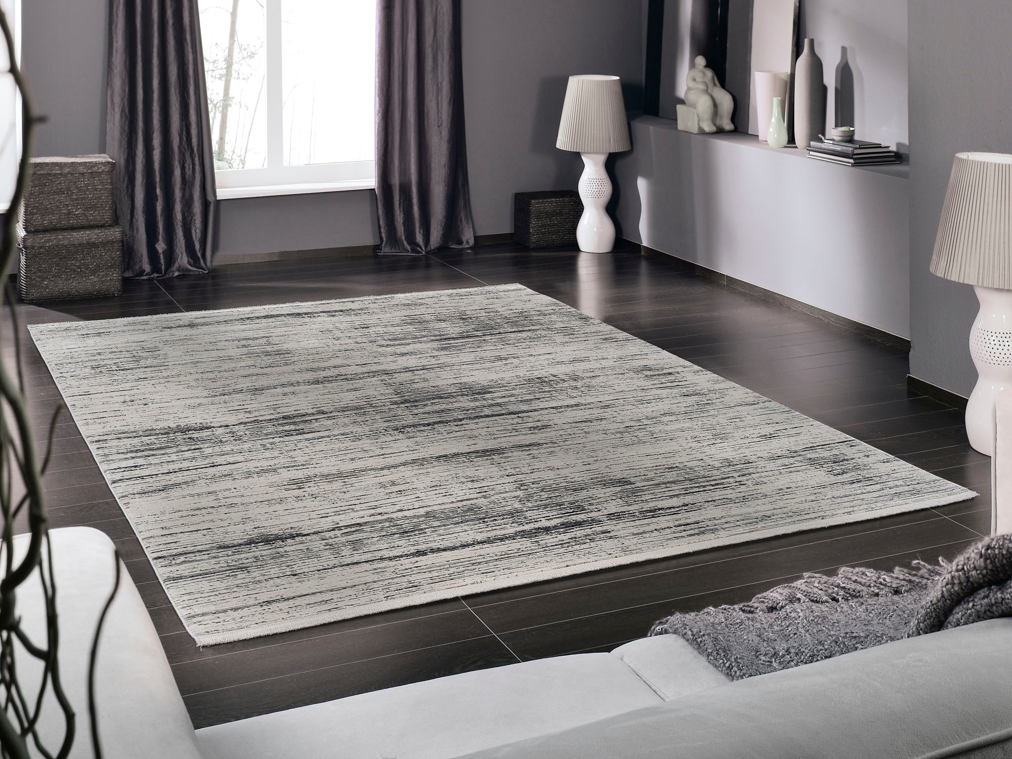 machalke® Teppich »fade out«, rechteckig, 8 mm Höhe, Design Teppich, 3D-Optik, Hoch-Tief-Struktur, Wohnzimmer