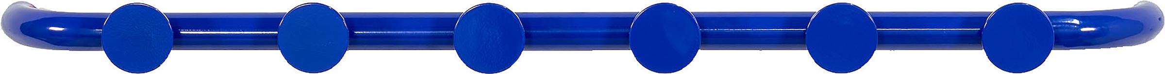 Garderobenleiste SPINDER DESIGN, B:75cm H:4,5cm T:9,6cm, blau, Metall, Garderobenhalter, "RETRO 6 Wandgarderobe"