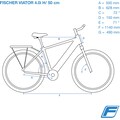 FISCHER Fahrrad E-Bike »VIATOR 4.1i Herren 504«, 9 Gang, (mit Akku-Ladegerät-mit Werkzeug)