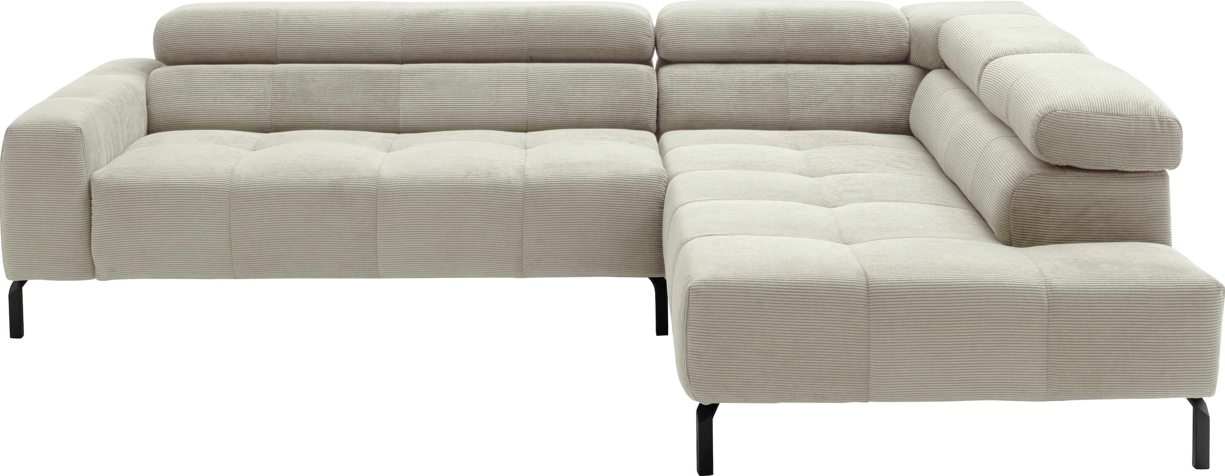 Home affaire Ecksofa "Claya, L-Form, incl. Kopfteilverstellung, Breite 276 cm" wahlweise elektrischer Sitzvorzug