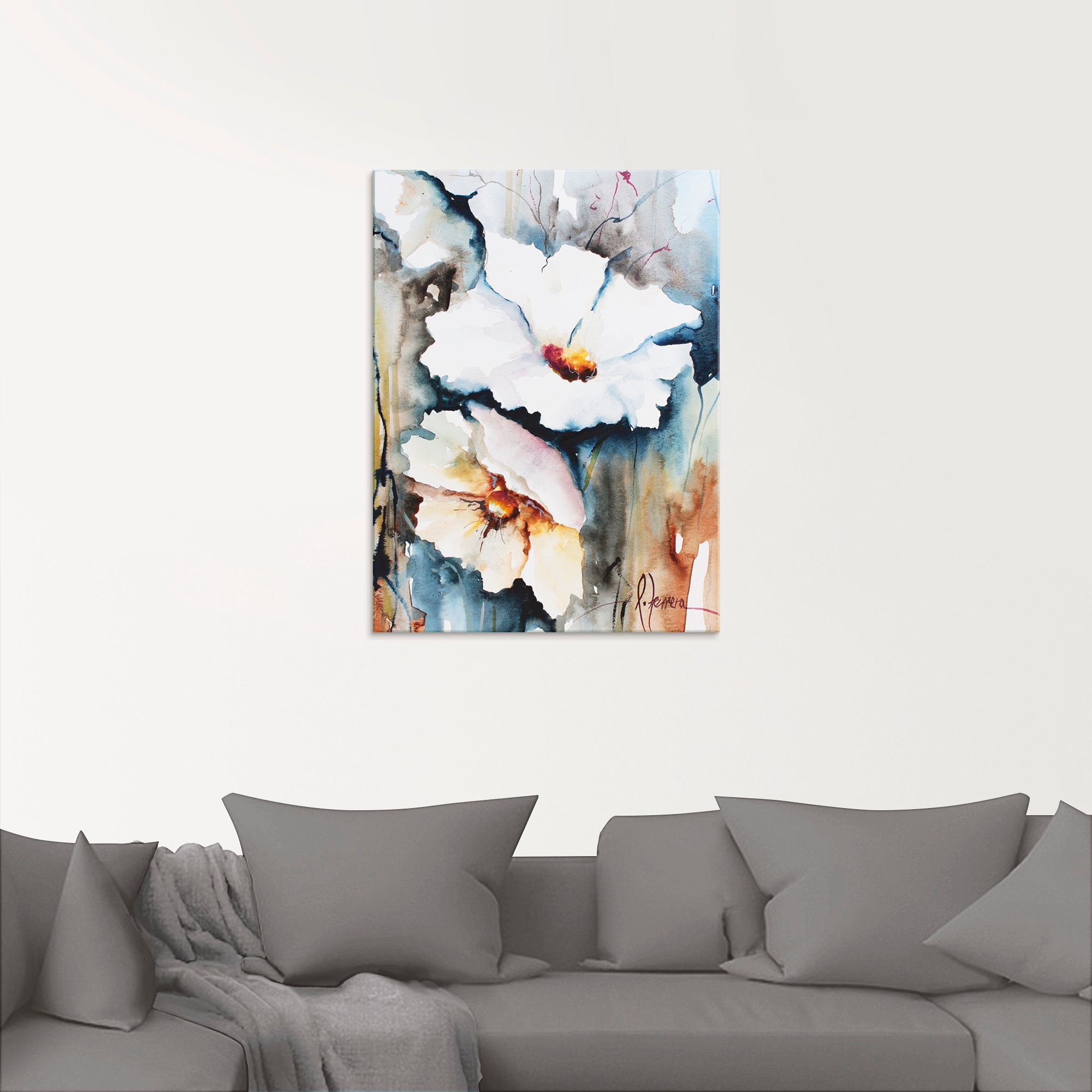 Artland Glasbild "Aquasblüten II" Blumen 1 Stk. tlg. in verschiedenen Größe günstig online kaufen