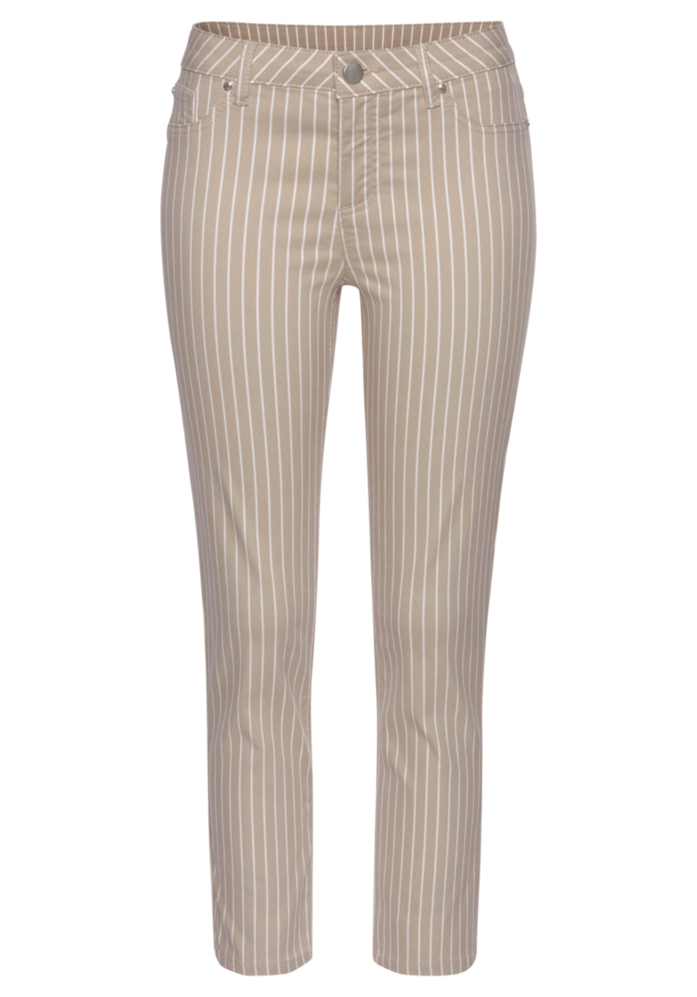 LASCANA mit Streifenprint in Slim-Fit-Form, Superstretch-Qualität günstig online kaufen